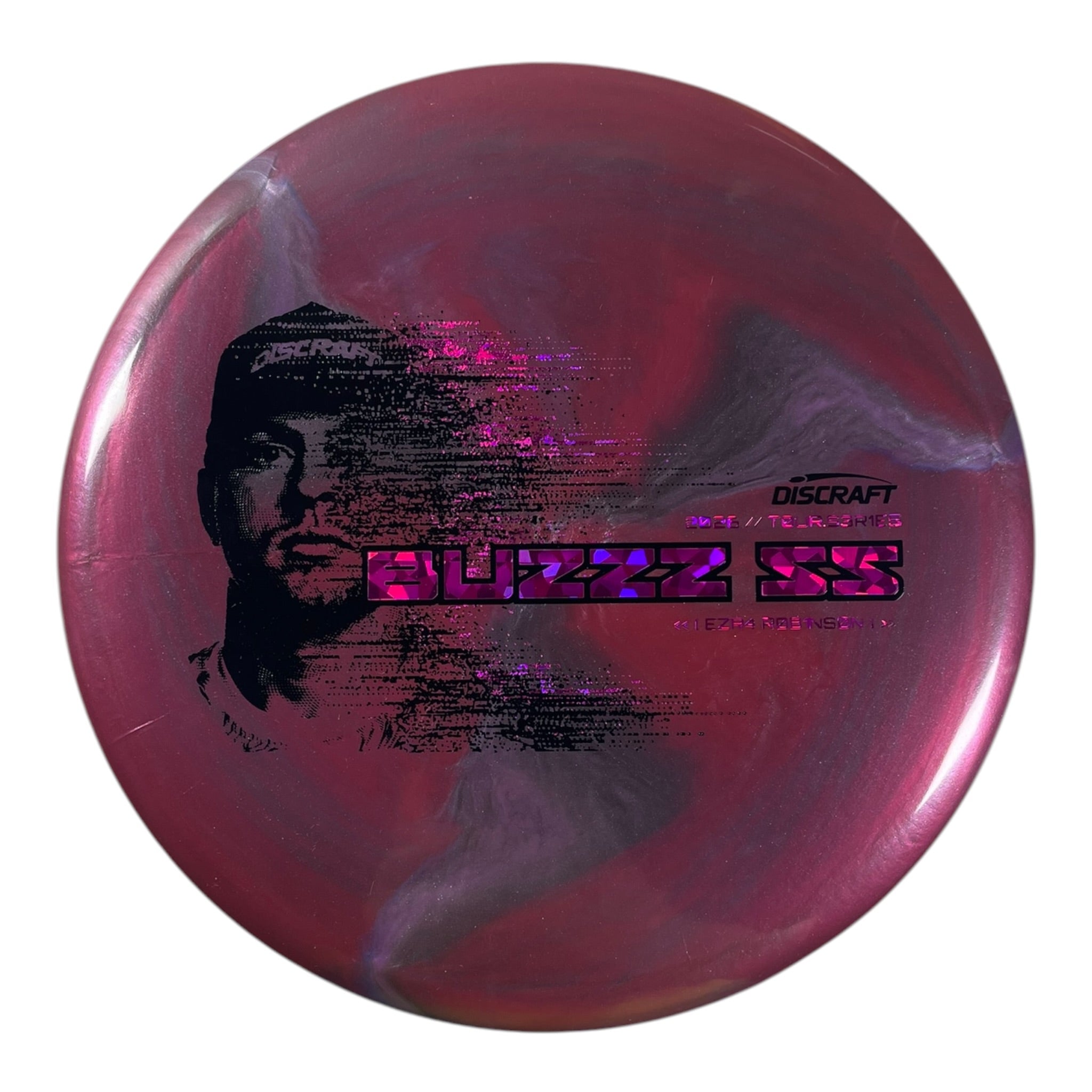 Discraft Buzzz SS | Titanium Big Z | Pink/Pink 174g (Ezra Robinson 2026 Tour Series) Disc Golf