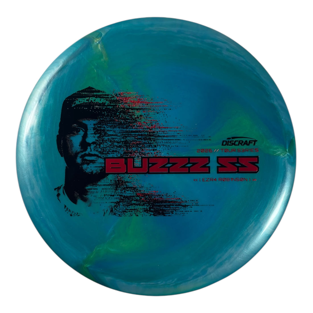 Discraft Buzzz SS | Titanium Big Z | Teal/Red 177g (Ezra Robinson 2026 Tour Series) Disc Golf
