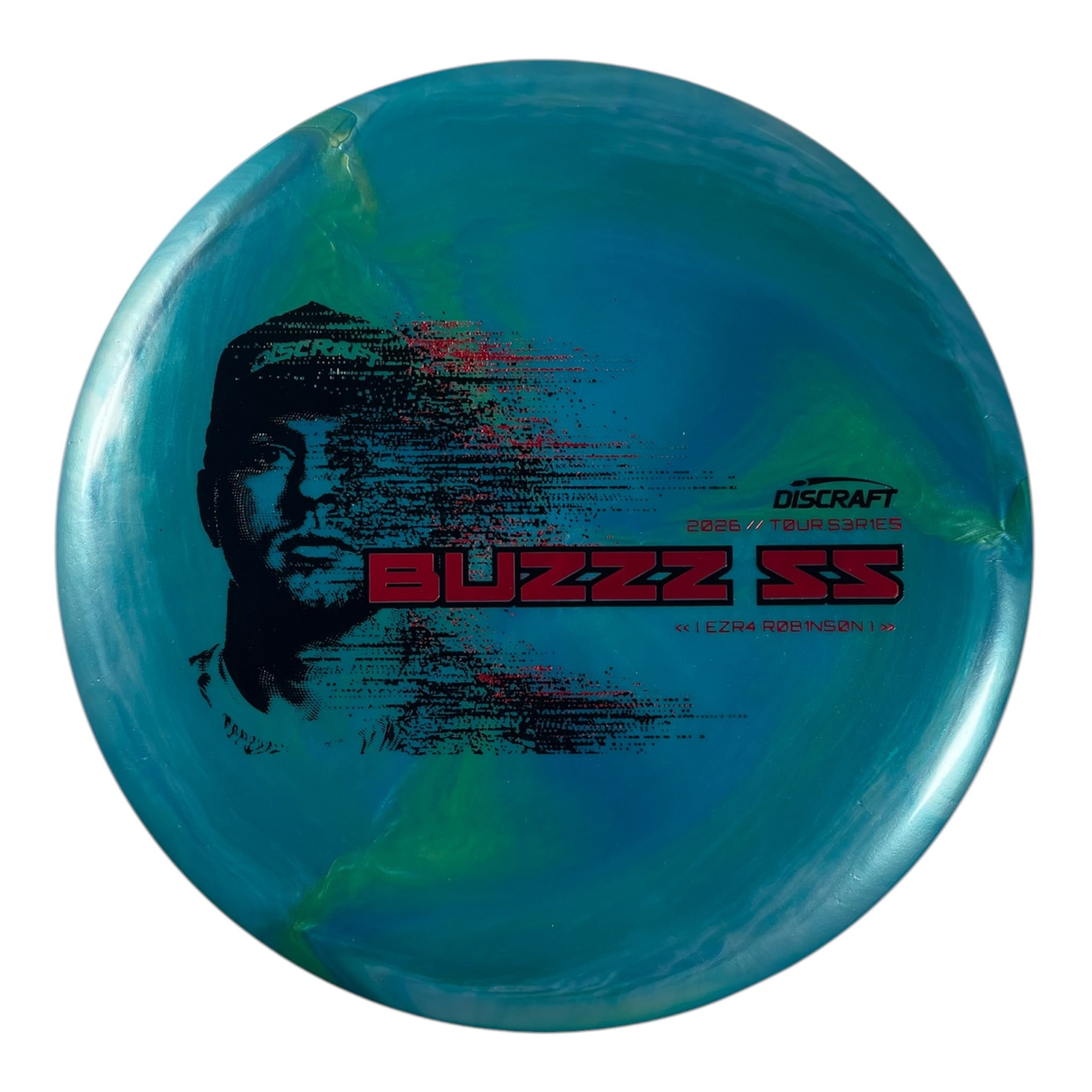 Discraft Buzzz SS | Titanium Big Z | Teal/Red 177g (Ezra Robinson 2026 Tour Series) Disc Golf