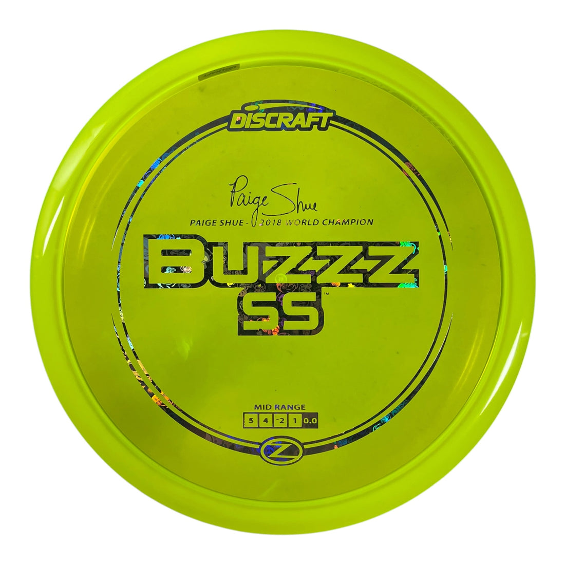 Discraft Buzzz SS | Z Line | Yellow/Buzzz Logo 177g (Paige Shue) Disc Golf