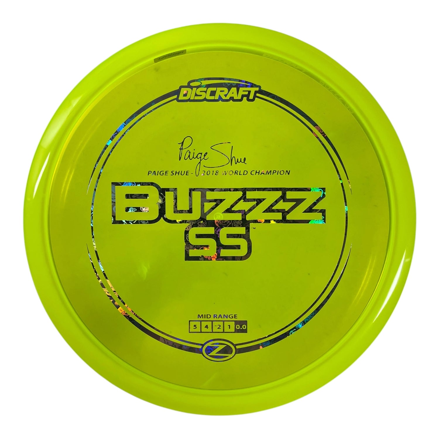 Discraft Buzzz SS | Z Line | Yellow/Buzzz Logo 177g (Paige Shue) Disc Golf