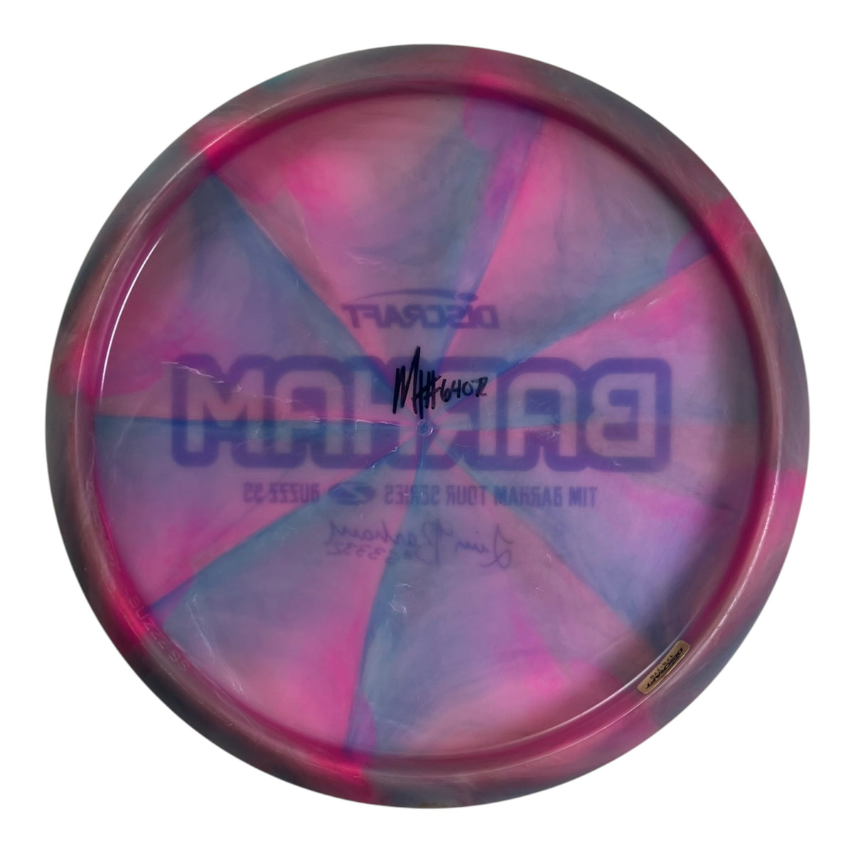 Discraft Buzzz SS - Used Excellent | Z Swirl | Blue/Pink 176g (Tim Barham Tour Series) Disc Golf