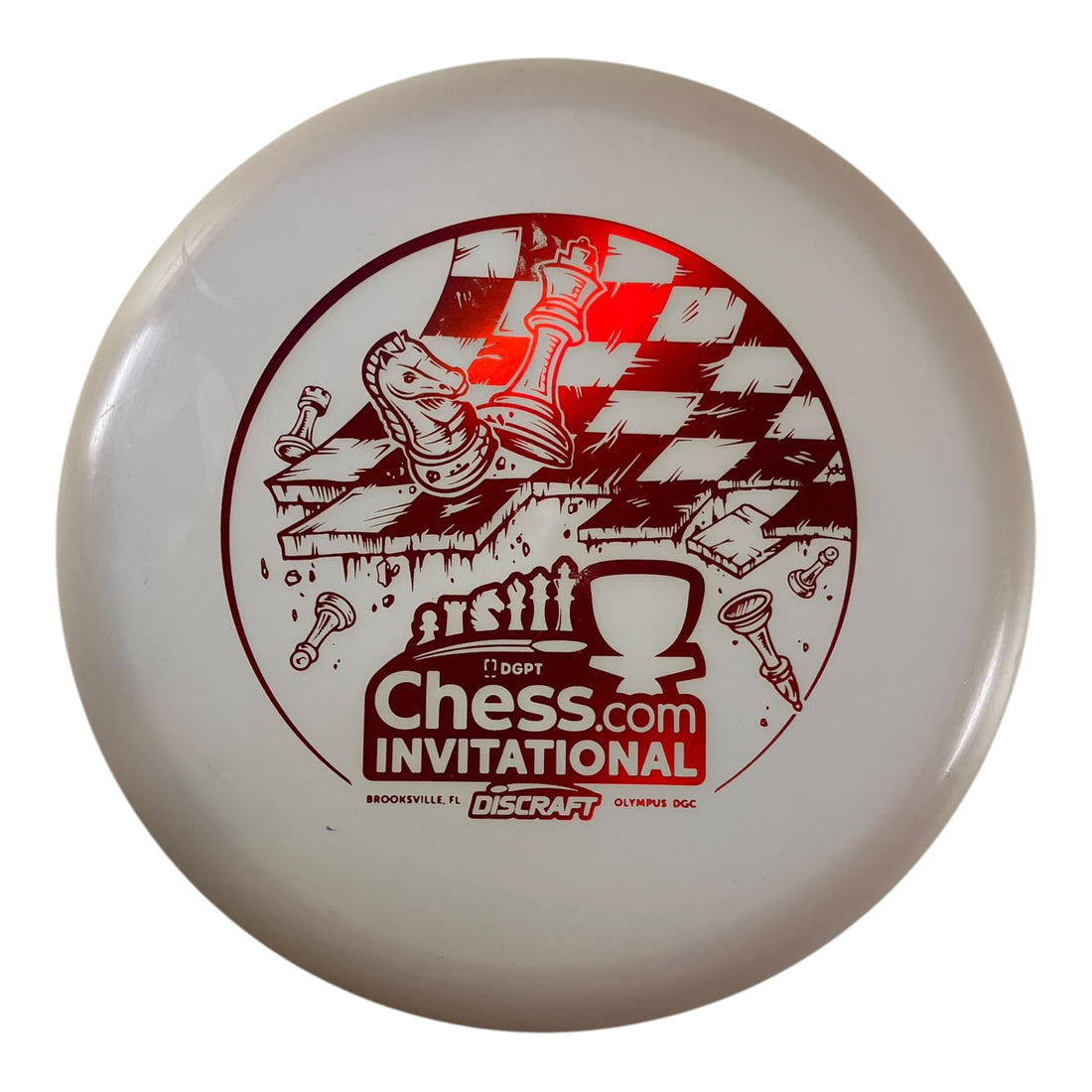 Discraft Buzzz - Used Excellent | Mega Glo | Glow/Red 180g (Chess.com Invitational) Disc Golf