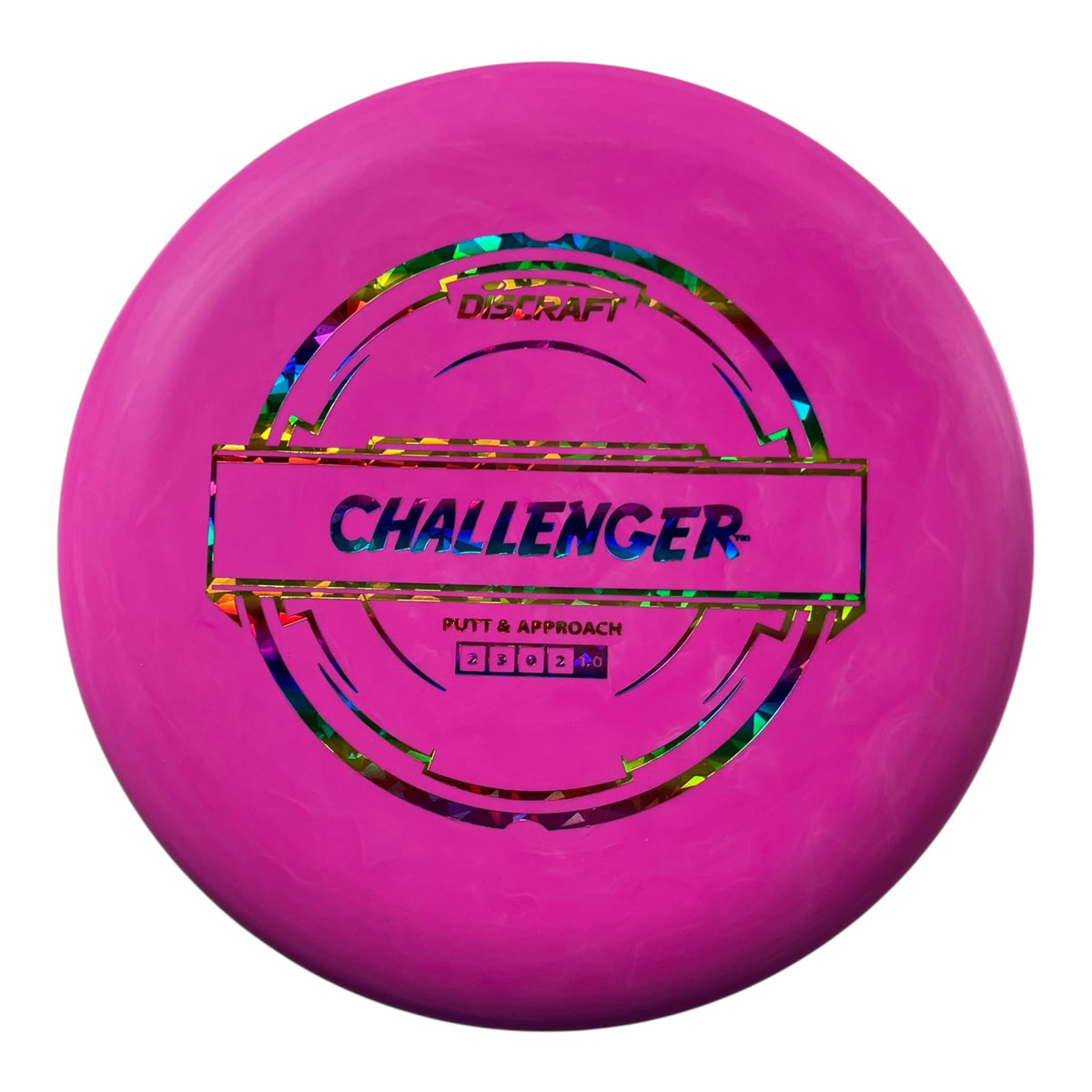 Discraft Challenger | Putter Line | Pink/Rainbow 172g Disc Golf
