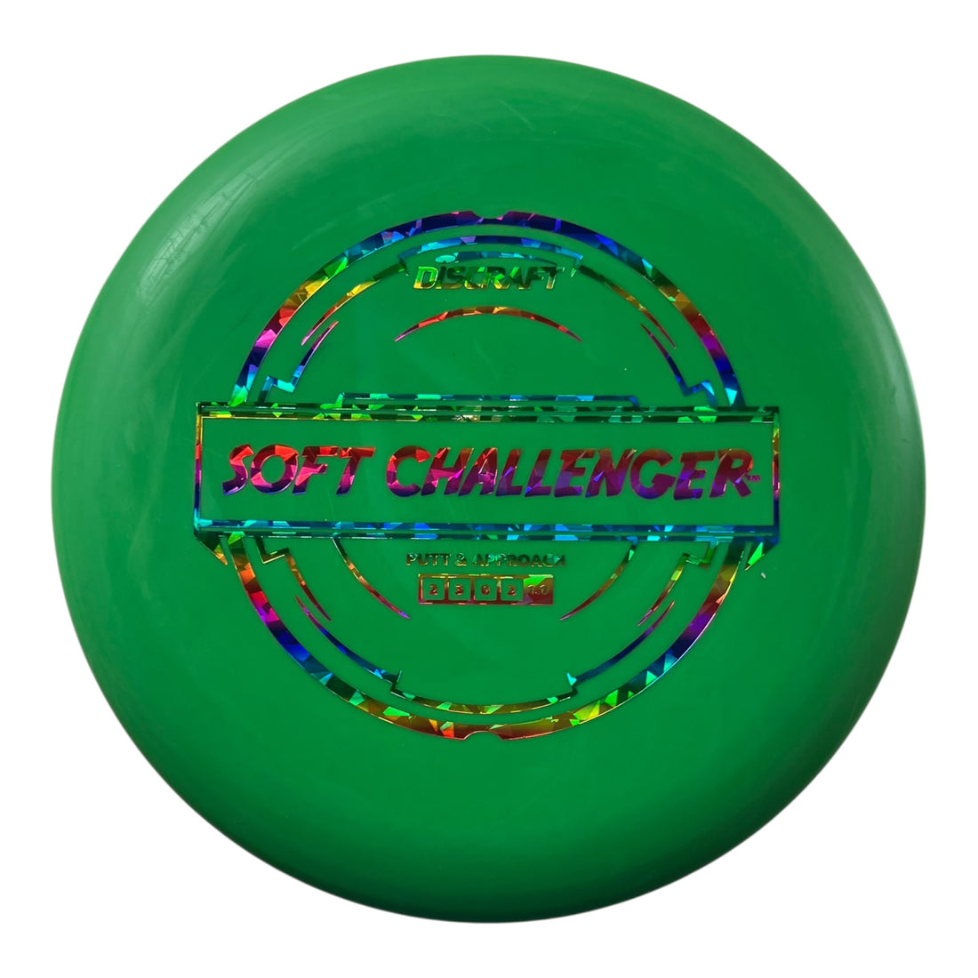 Discraft Challenger | Putter Line Soft | Green/Rainbow 168g Disc Golf