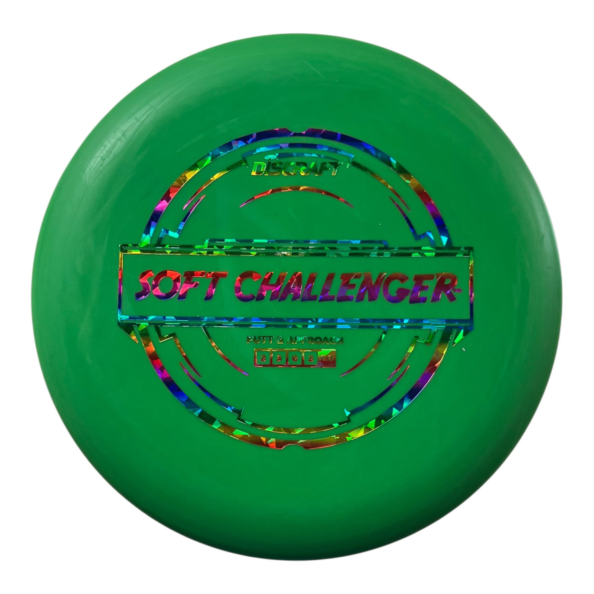Discraft Challenger | Putter Line Soft | Green/Rainbow 168g Disc Golf