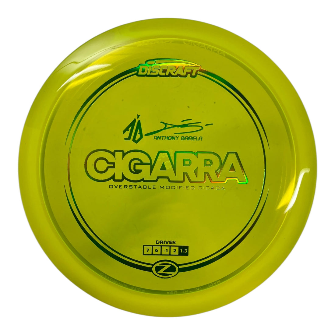 Discraft Cigarra | Z Line | Green/Green 169g (Anthony Barela) Disc Golf