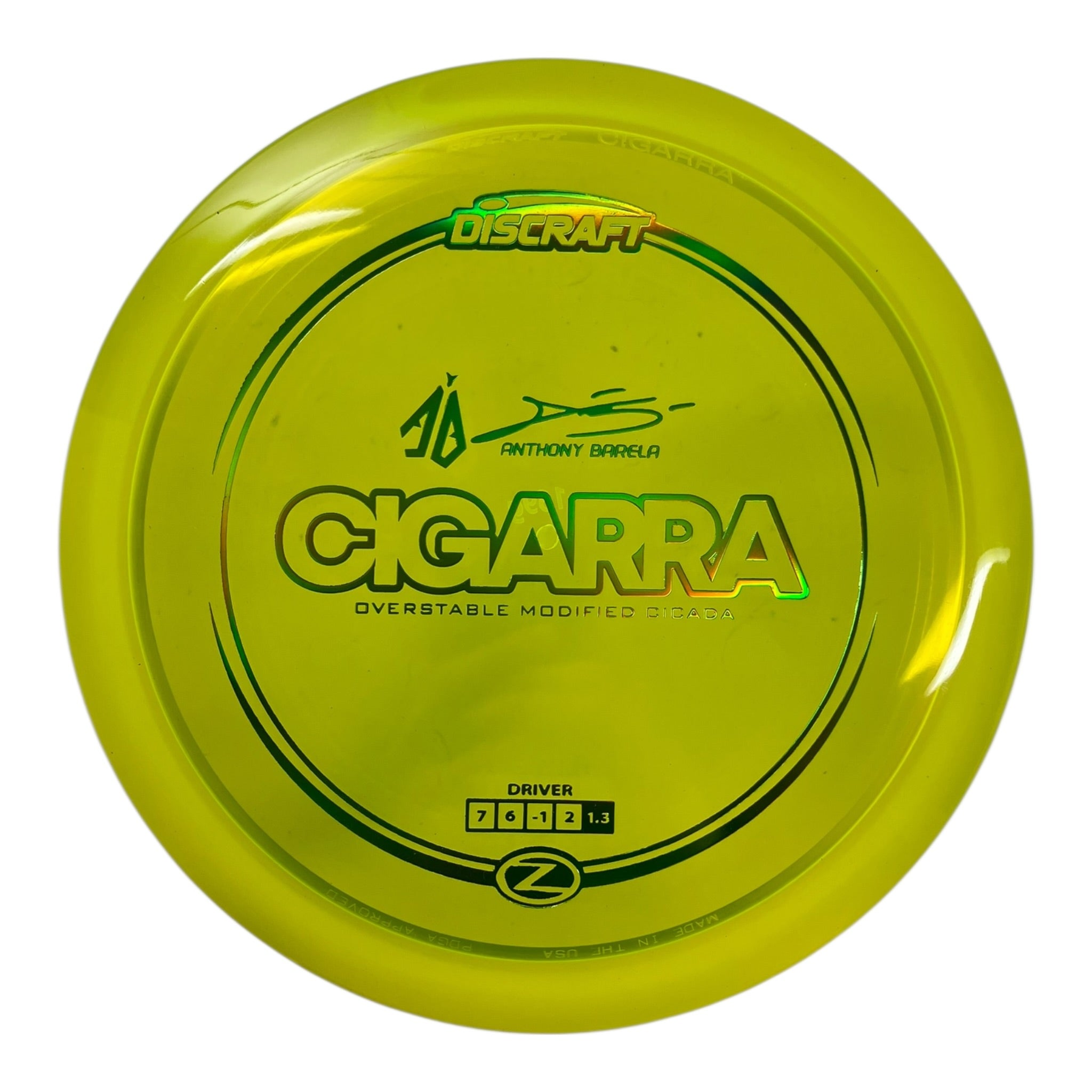 Discraft Cigarra | Z Line | Green/Green 169g (Anthony Barela) Disc Golf