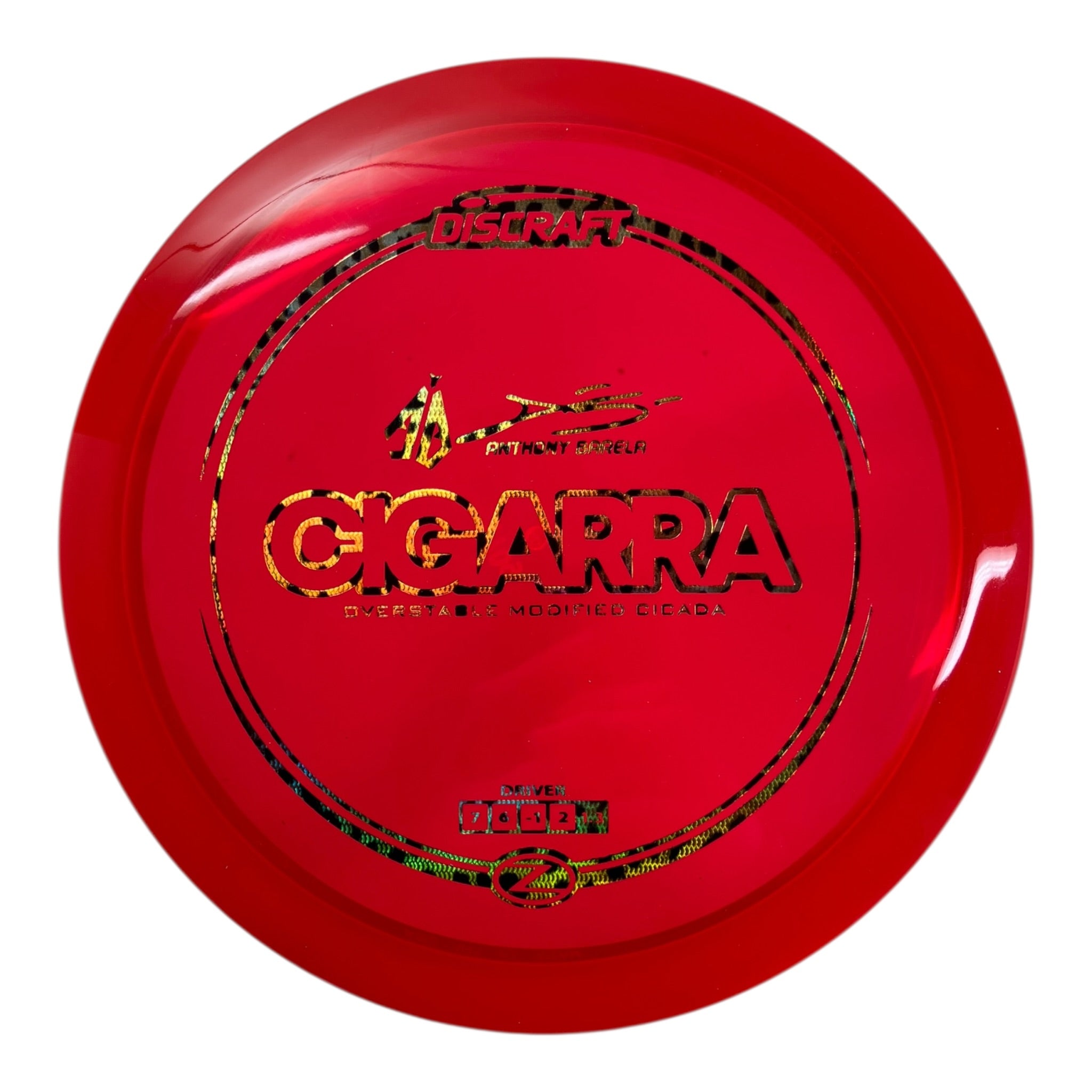 Discraft Cigarra | Z Line | Red/Cheetah 170-173g (Anthony Barela) Disc Golf