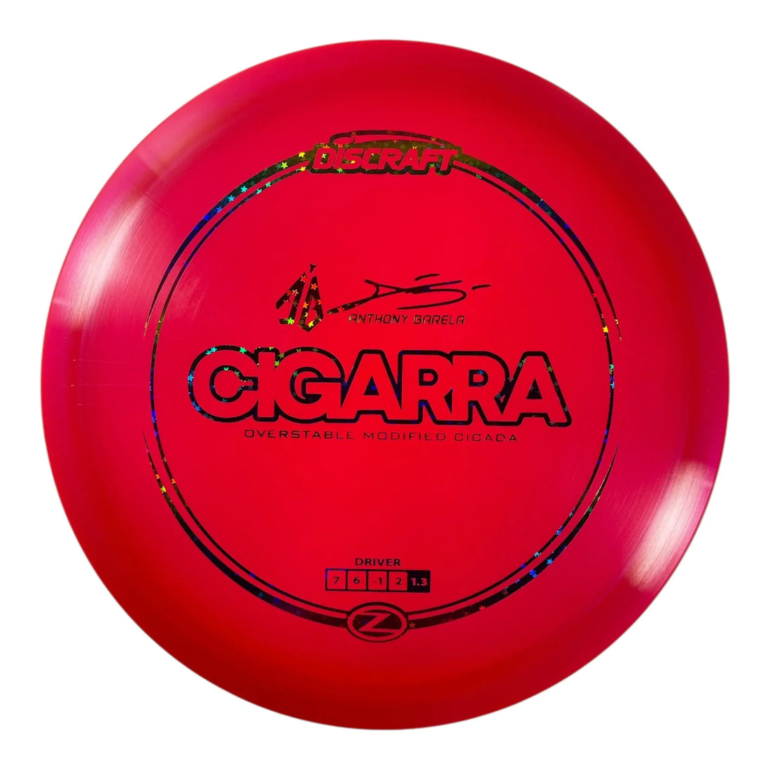 Discraft Cigarra | Z Line | Red/Party-Time 165g (Anthony Barela) Disc Golf