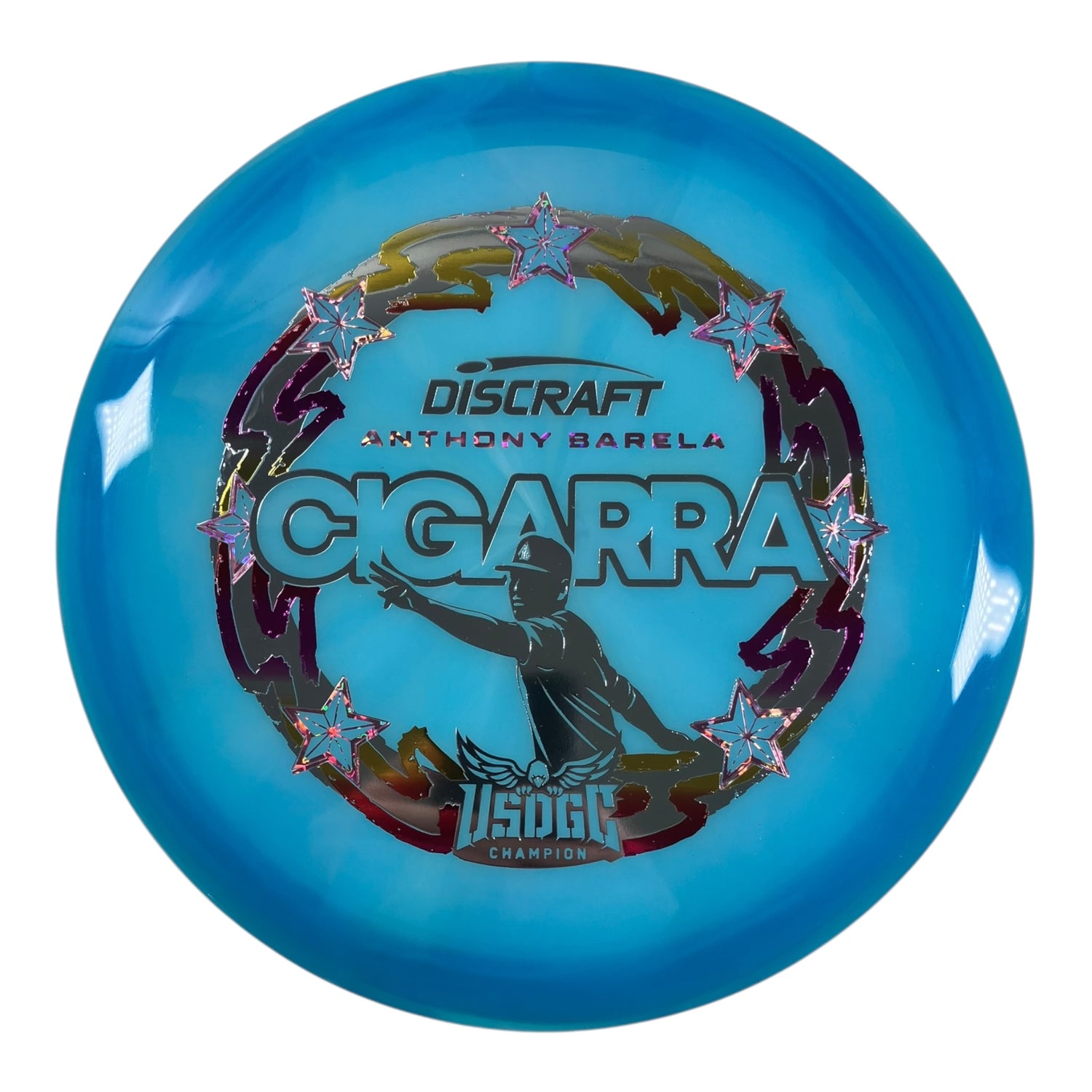 Discraft Cigarra | Z Swirl | Blue/Red/Gold 173g (Anthony Barela USDGC) Disc Golf