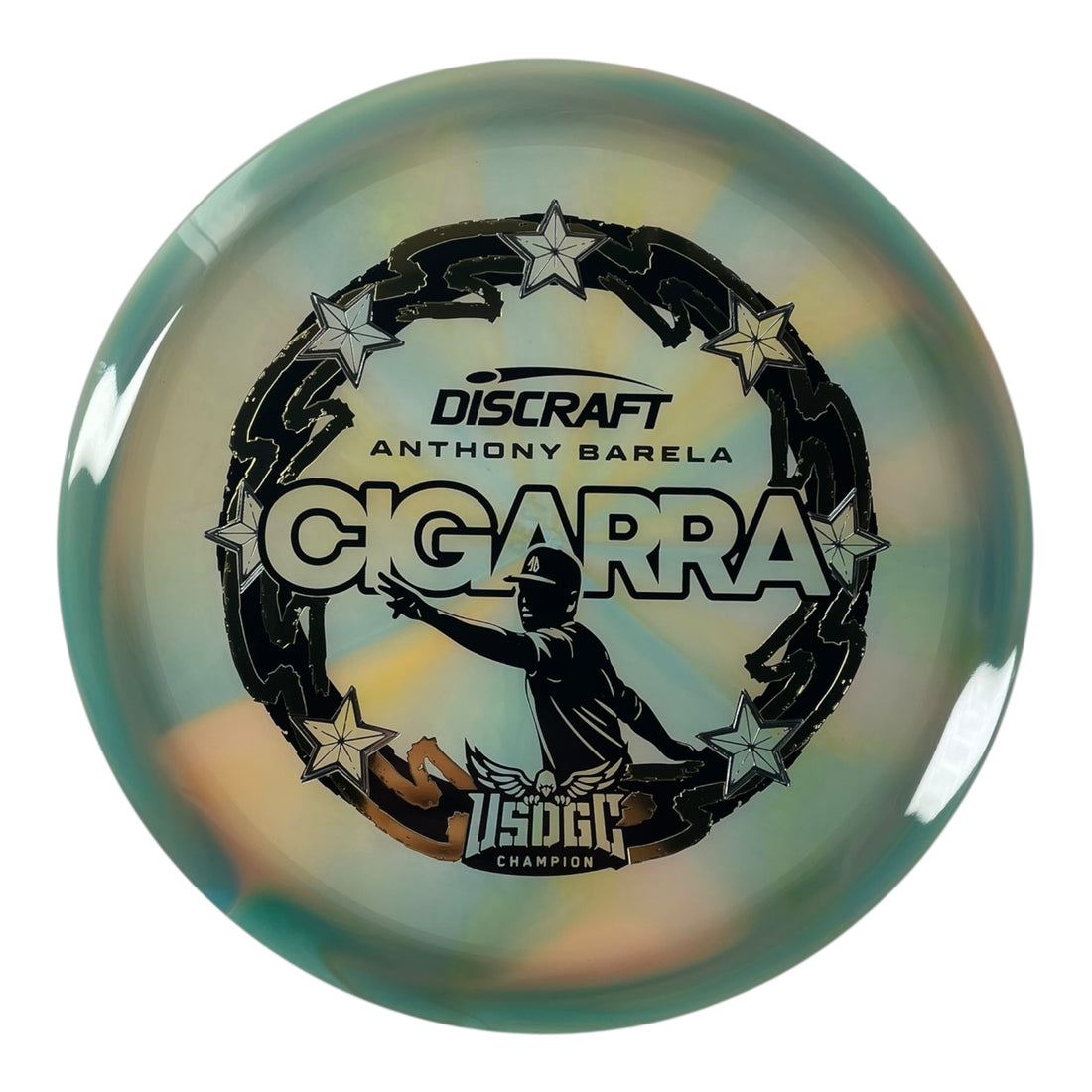 Discraft Cigarra | Z Swirl | Green/Black/Gold 173g (Anthony Barela USDGC) Disc Golf