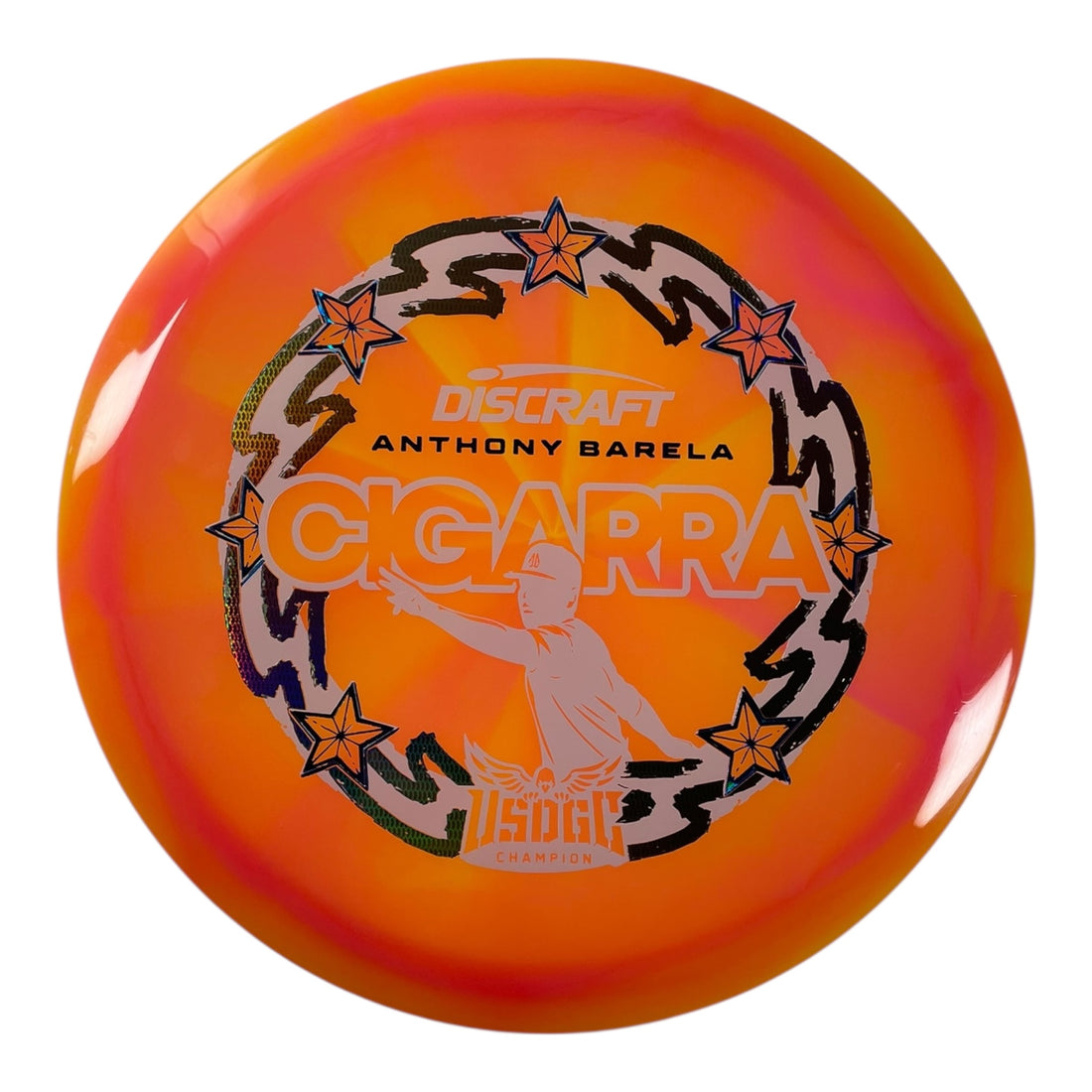 Discraft Cigarra | Z Swirl | Orange/White/Holo 176g (Anthony Barela USDGC) Disc Golf