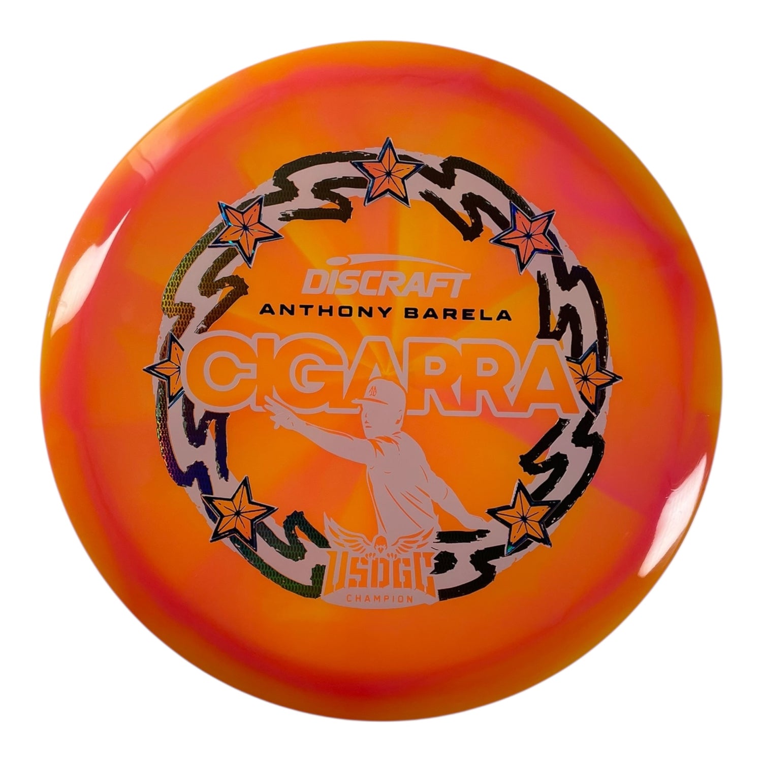 Discraft Cigarra | Z Swirl | Orange/White/Holo 176g (Anthony Barela USDGC) Disc Golf