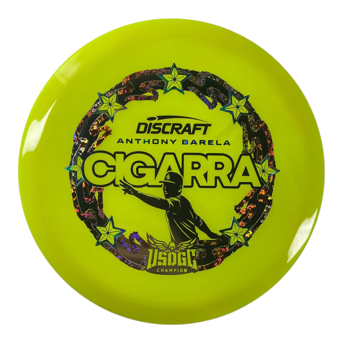 Discraft Cigarra | Z Swirl | Yellow/Silver/Hearts 173g (Anthony Barela USDGC) Disc Golf
