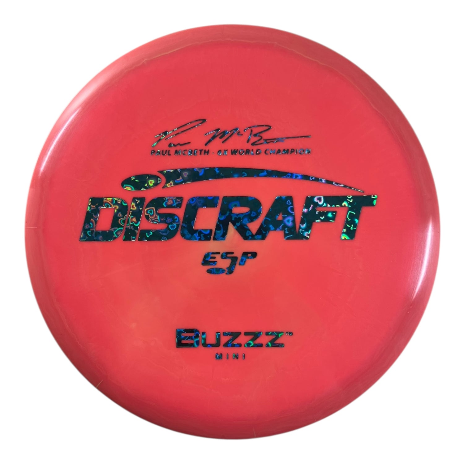 Discraft Discraft Buzzz Mini Marker Disc | ESP | Pink/Blue Hearts Disc Golf