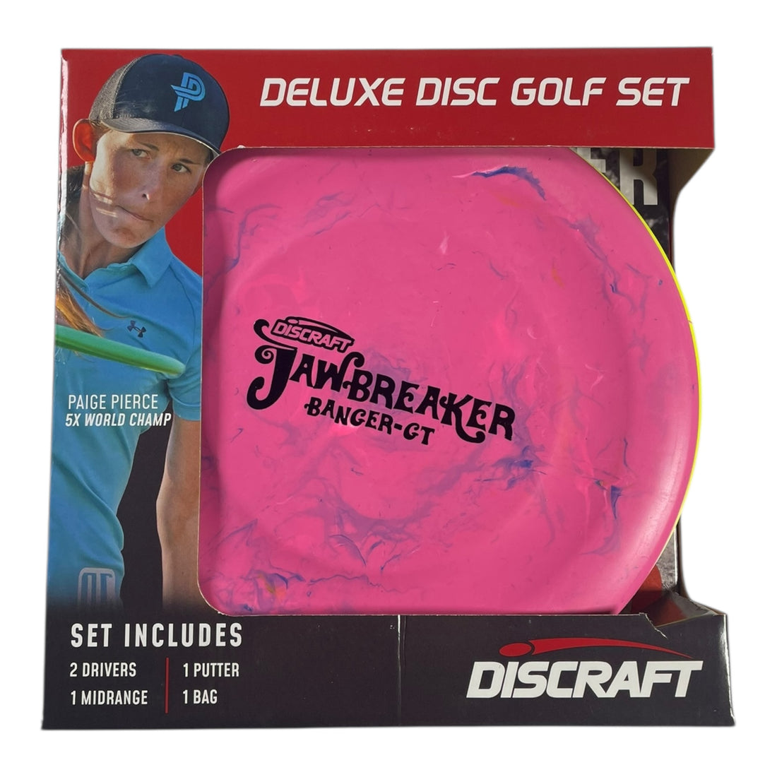 Discraft Discraft Deluxe Disc Golf Set - Includes Shoulder Bag, Banger GT, Buzzz, Heat, and Avenger SS Disc Golf