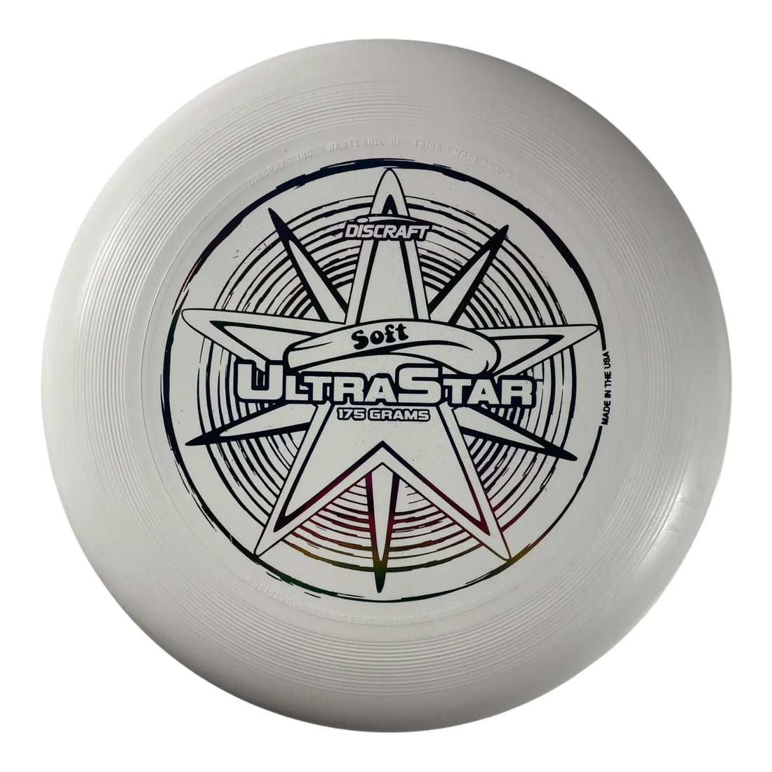 Discraft Discraft Soft Ultrastar Ultimate Disc White/Rainbow Disc Golf