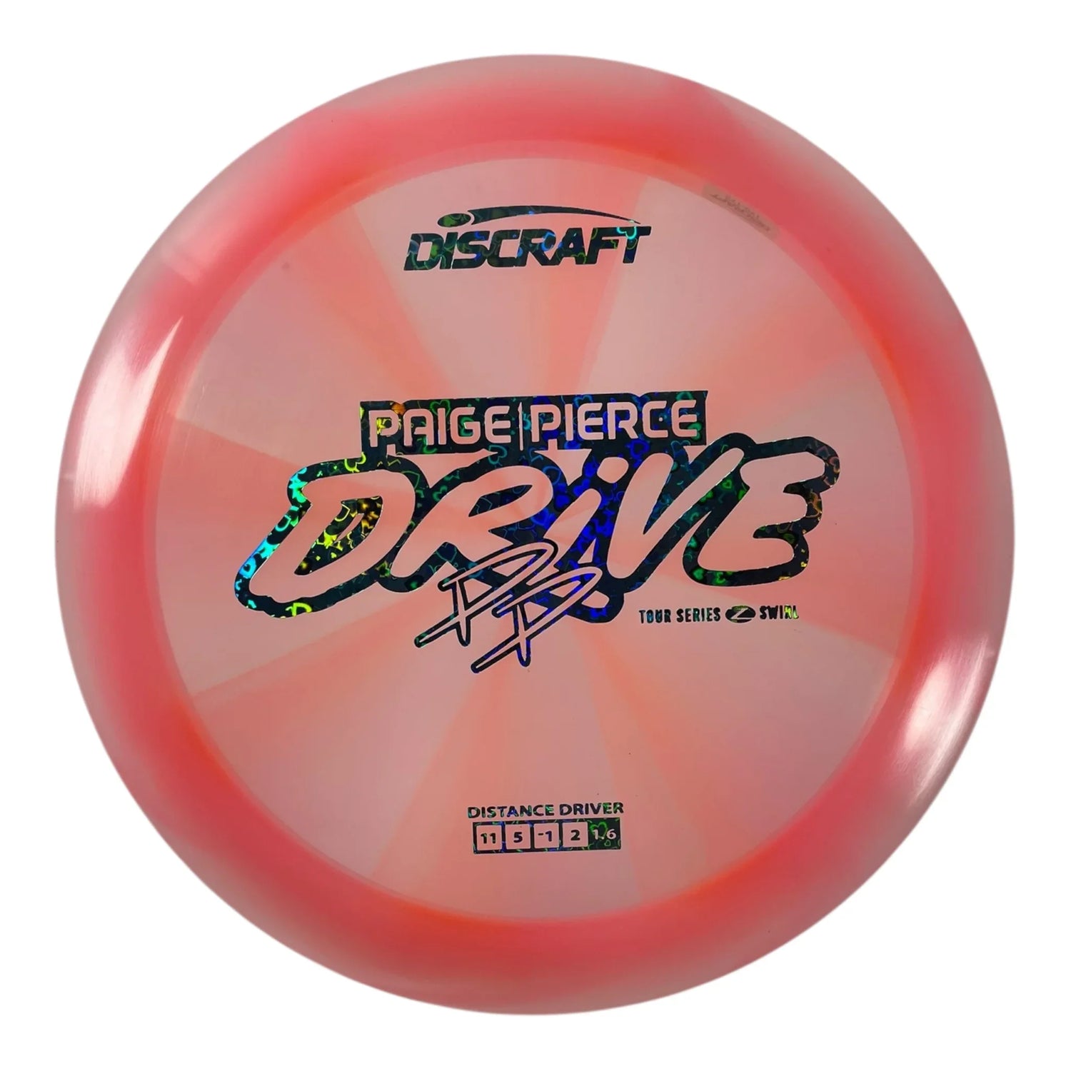 Discraft Drive | Z Swirl | Pink/Hearts 172g (Paige Pierce 2025 Tour Series) Disc Golf