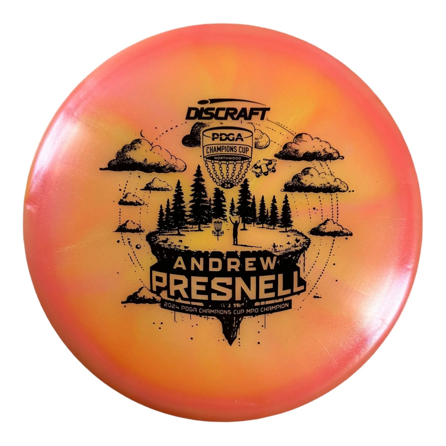 Discraft Drone | Colorshift Z Swirl | Orange/Black 173g (Andrew Presnell) Disc Golf
