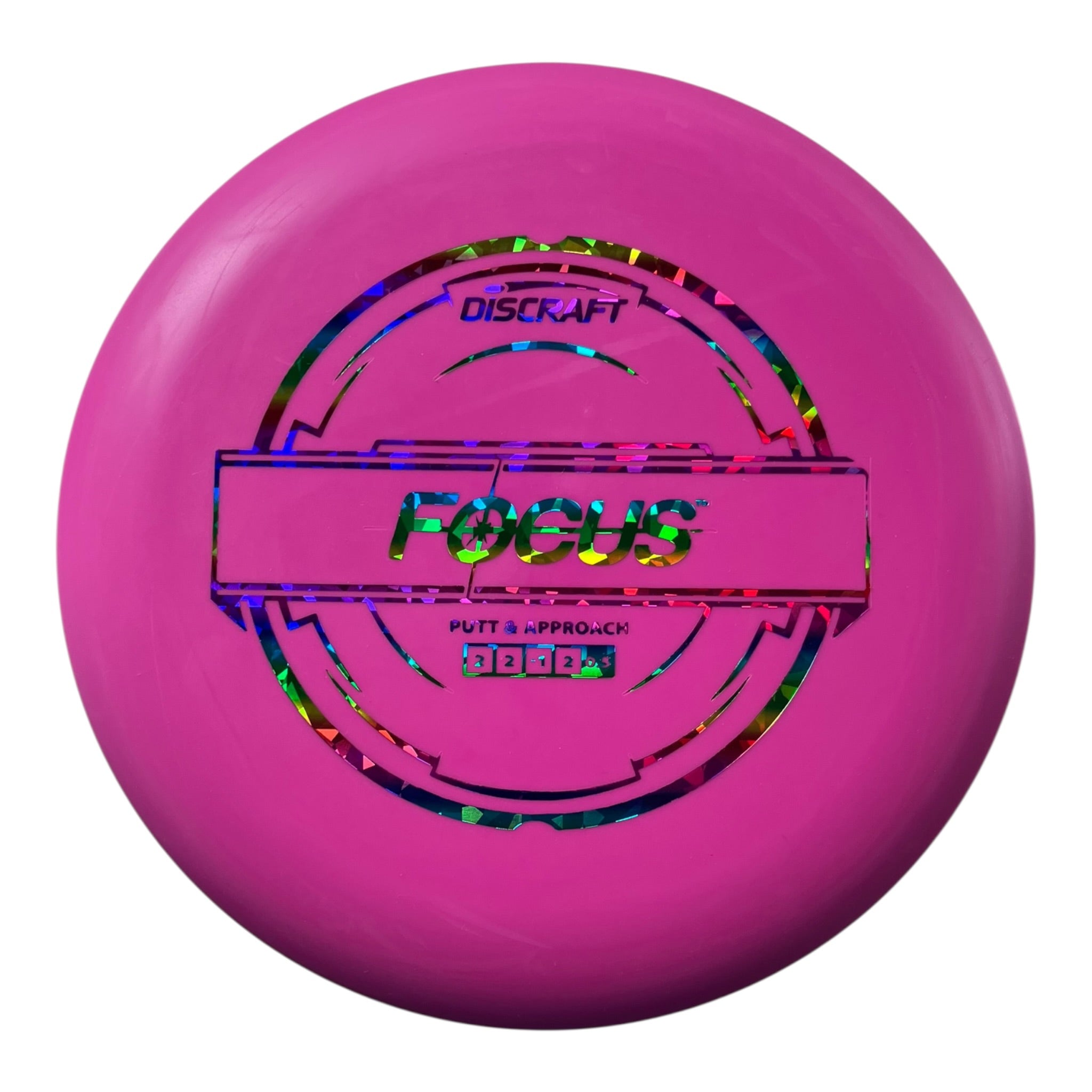 Discraft Focus | Putter Line | Pink/Rainbow 172g Disc Golf