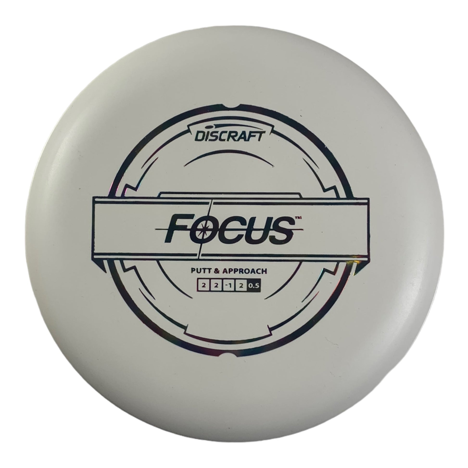 Discraft Focus | Putter Line | White/Rainbow 175g Disc Golf