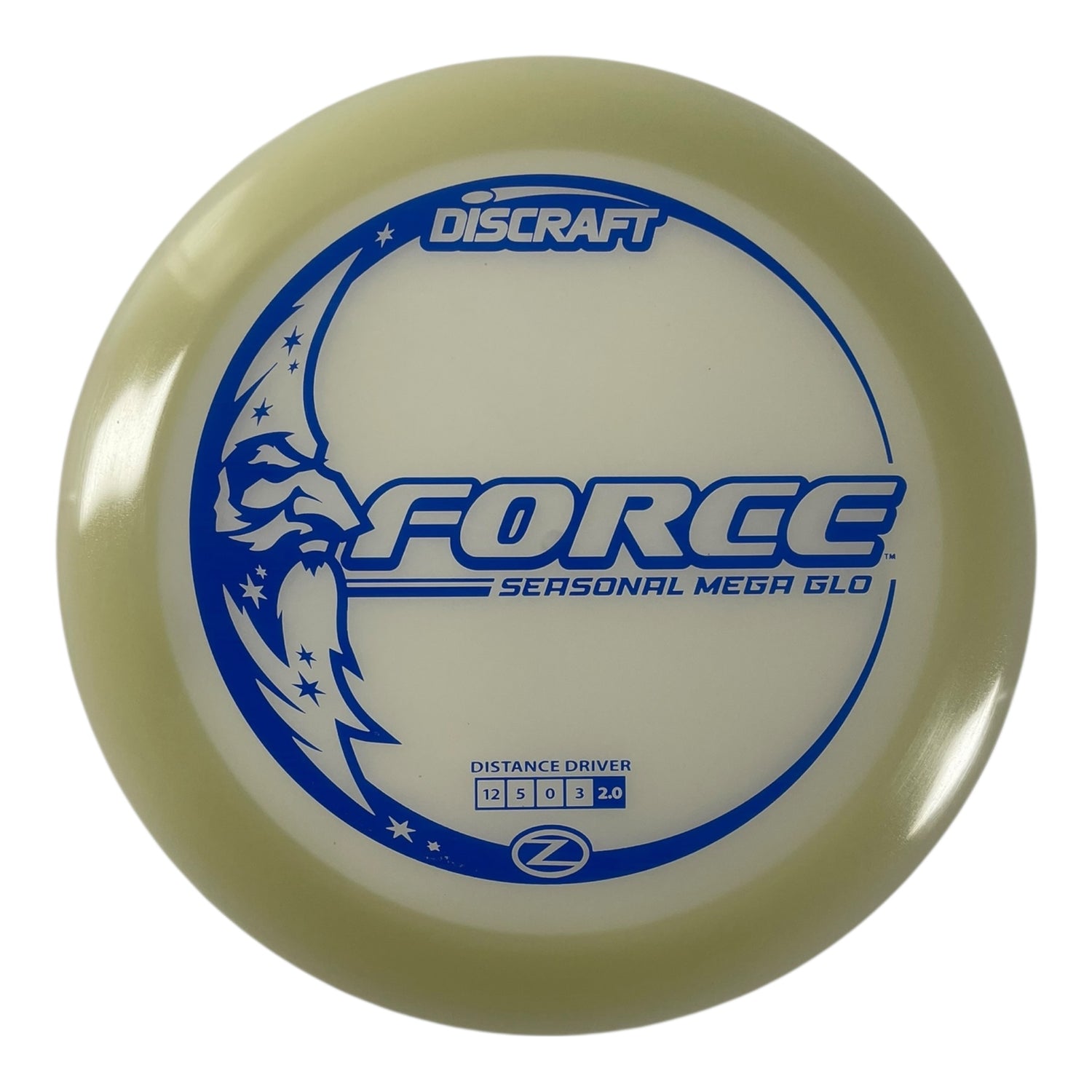 Discraft Force | Mega Glo | Glow/Blue 174g Disc Golf