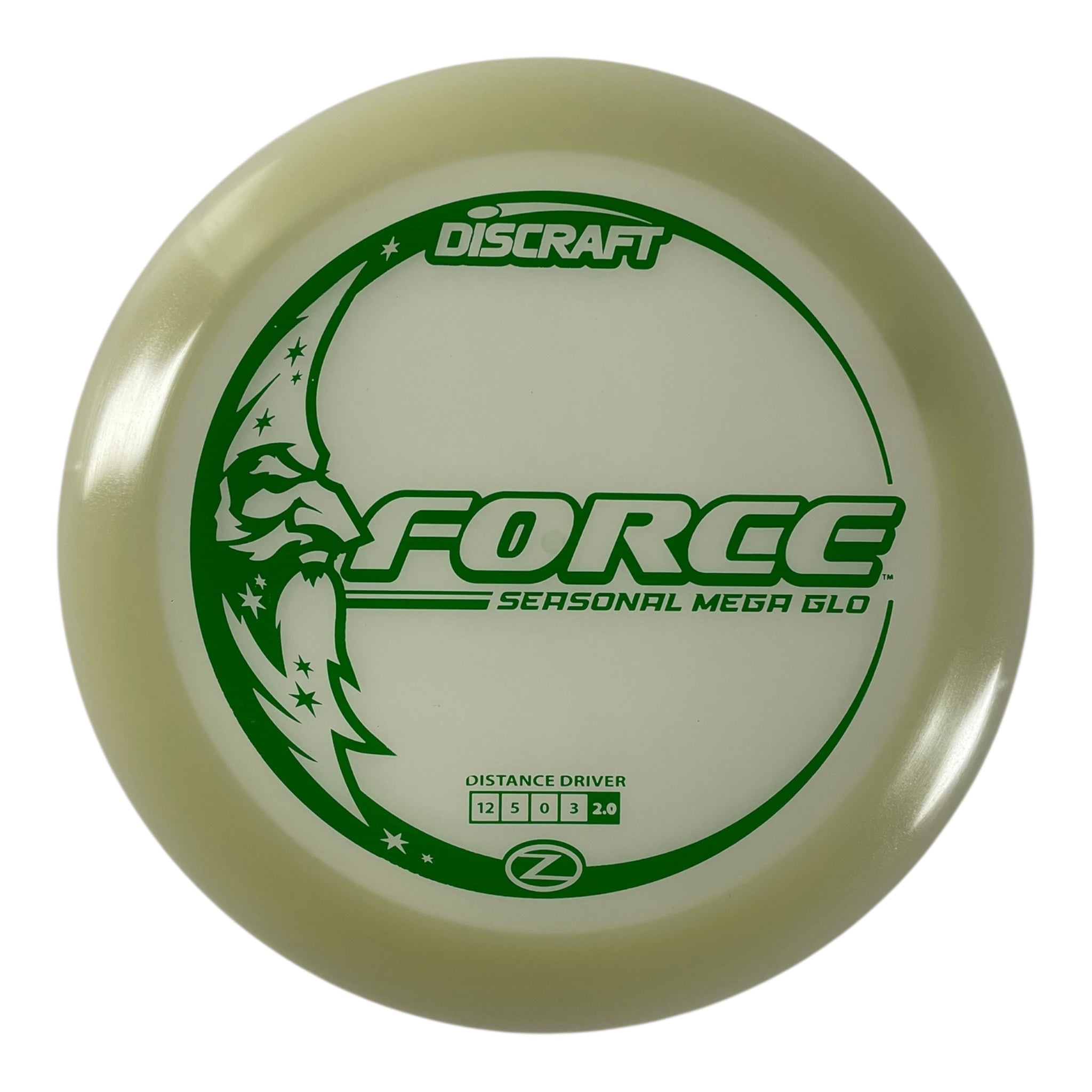 Discraft Force | Mega Glo | Glow/Green 174g Disc Golf