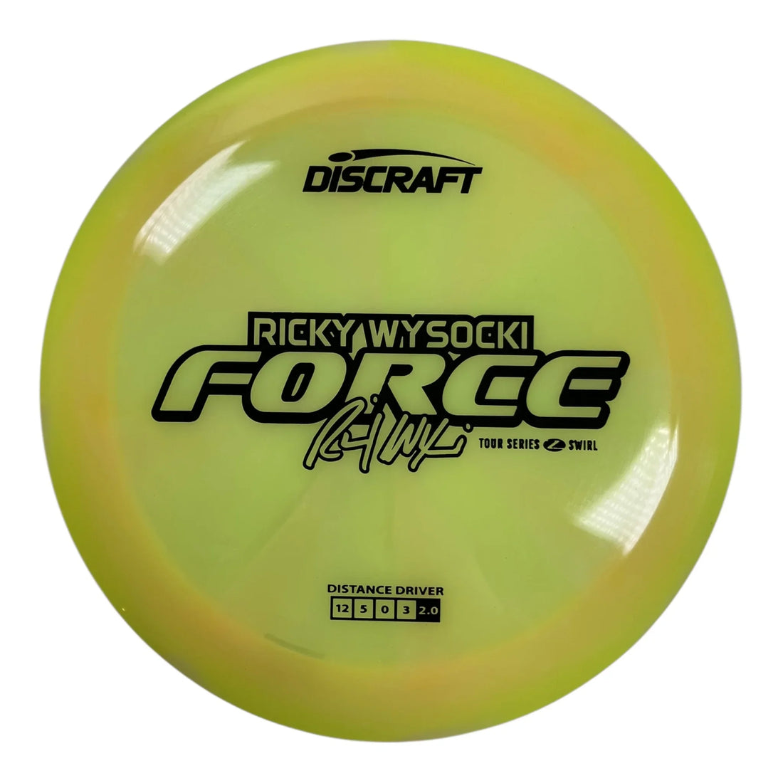 Discraft Force | Z Swirl | Yellow/Black 174g (Ricky Wysocki 2025 Tour Series) Disc Golf