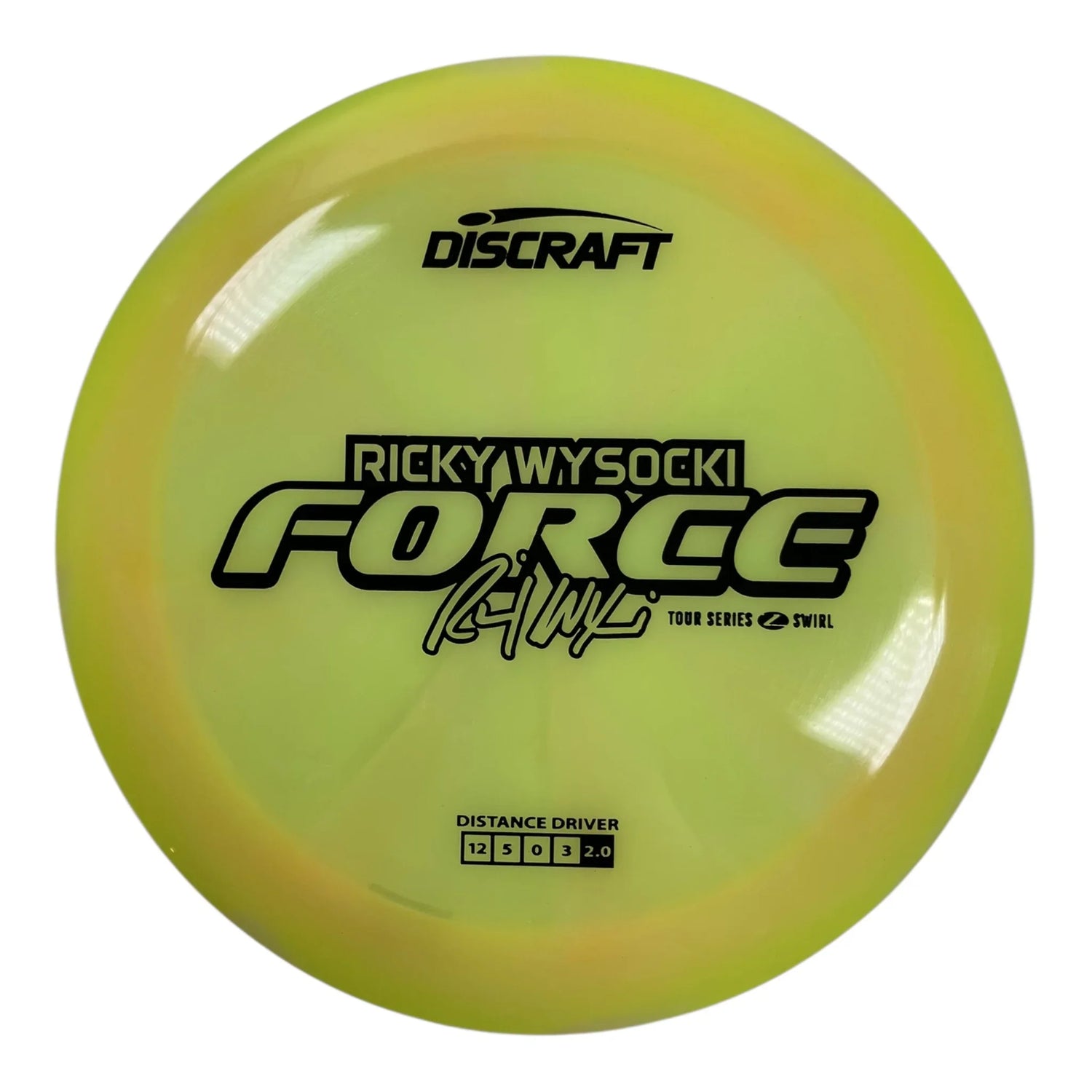 Discraft Force | Z Swirl | Yellow/Black 174g (Ricky Wysocki 2025 Tour Series) Disc Golf