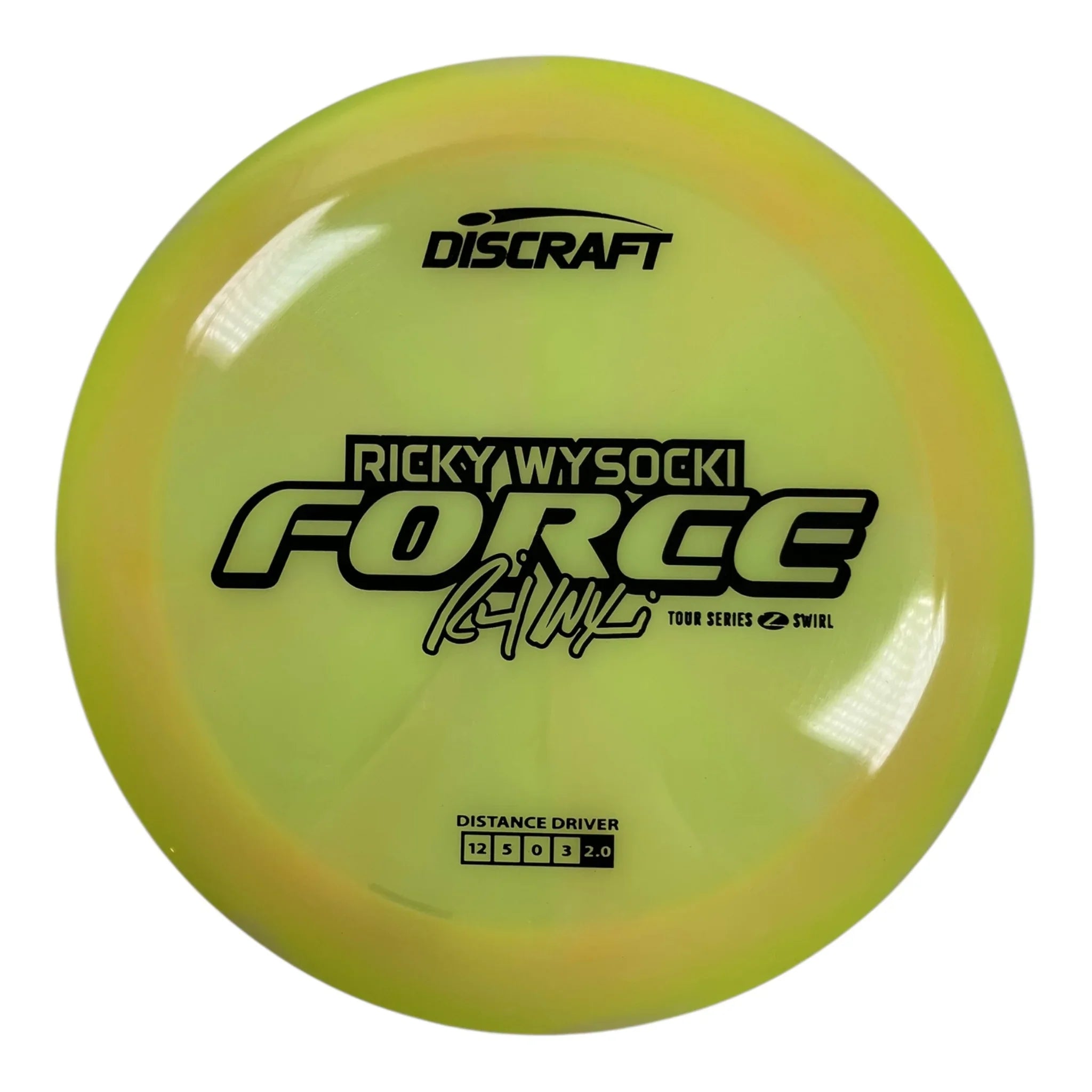 Discraft Force | Z Swirl | Yellow/Black 174g (Ricky Wysocki 2025 Tour Series) Disc Golf