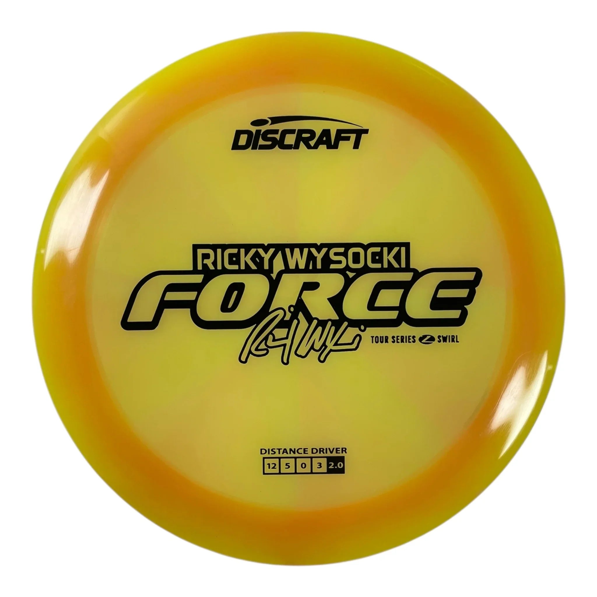 Discraft Force | Z Swirl | Yellow/Black 174g (Ricky Wysocki 2025 Tour Series) Disc Golf