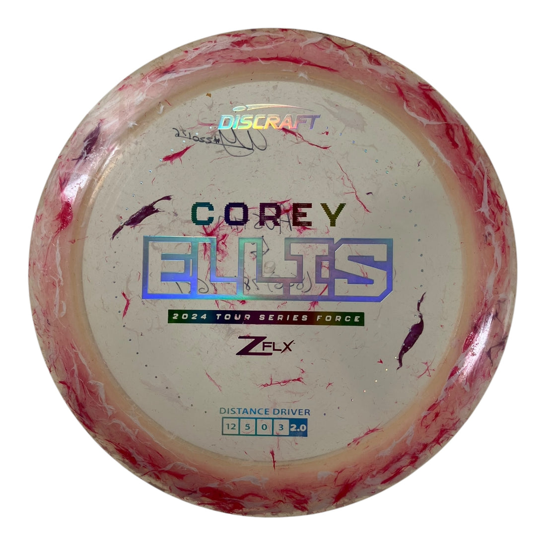 Discraft Force - Used Good | Jawbreaker Z FLX | Pink/Rainbow 174g (Corey Ellis) Disc Golf