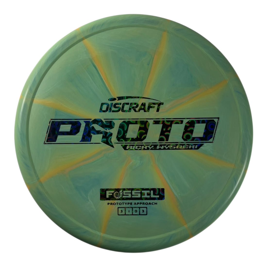 Discraft Fossil | Prototype Putter Blend | Green/Black Holo 174g (Ricky Wysocki) Disc Golf
