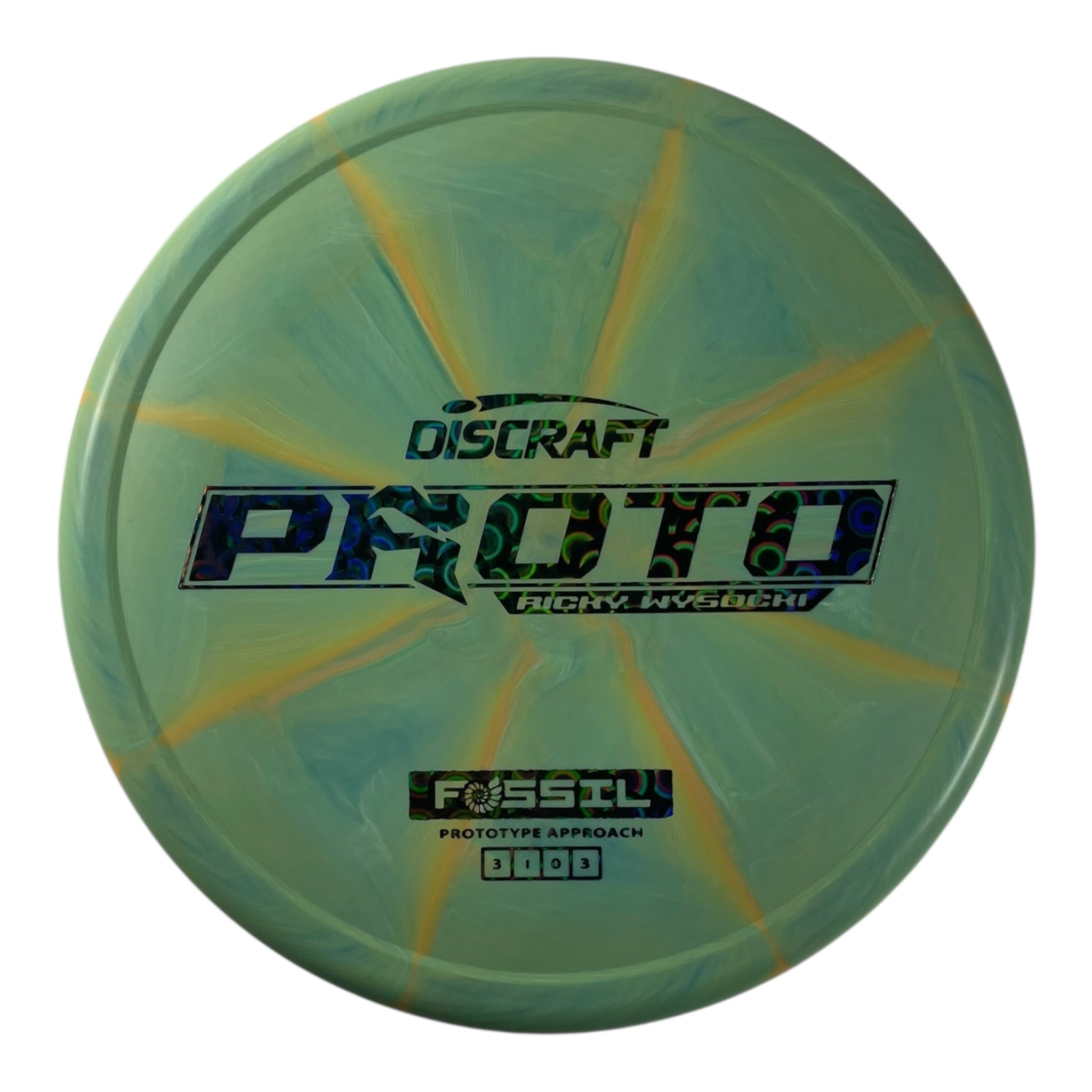 Discraft Fossil | Prototype Putter Blend | Green/Black Holo 174g (Ricky Wysocki) Disc Golf