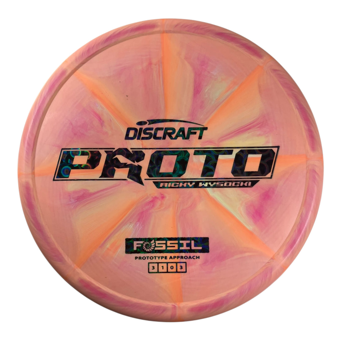 Discraft Fossil | Prototype Putter Blend | Orange/Circles 173g (Ricky Wysocki) Disc Golf