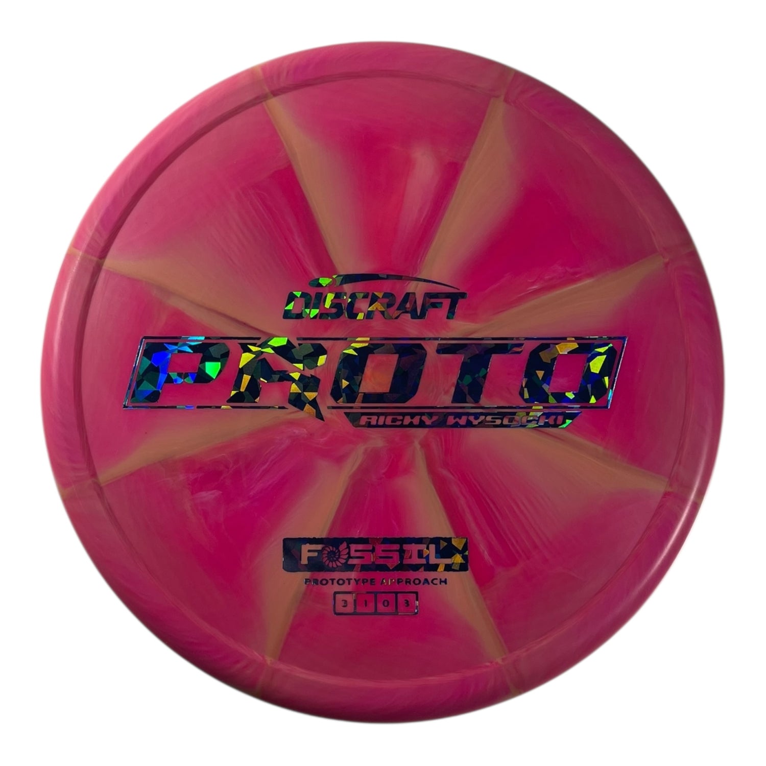 Discraft Fossil | Prototype Putter Blend | Pink/Blue Holo 173g (Ricky Wysocki) Disc Golf
