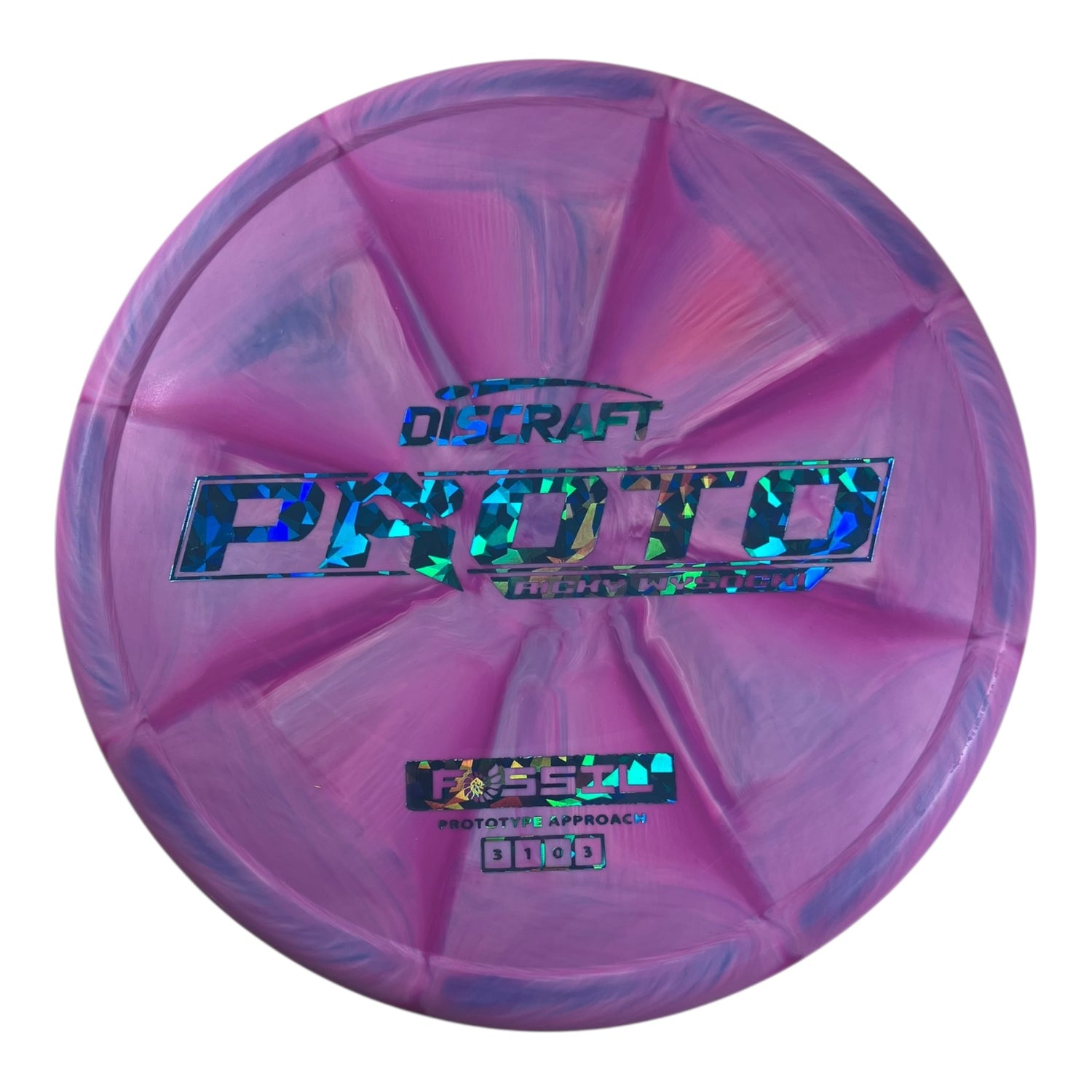 Discraft Fossil | Prototype Putter Blend | Purple/Blue Ice 173g (Ricky Wysocki) Disc Golf