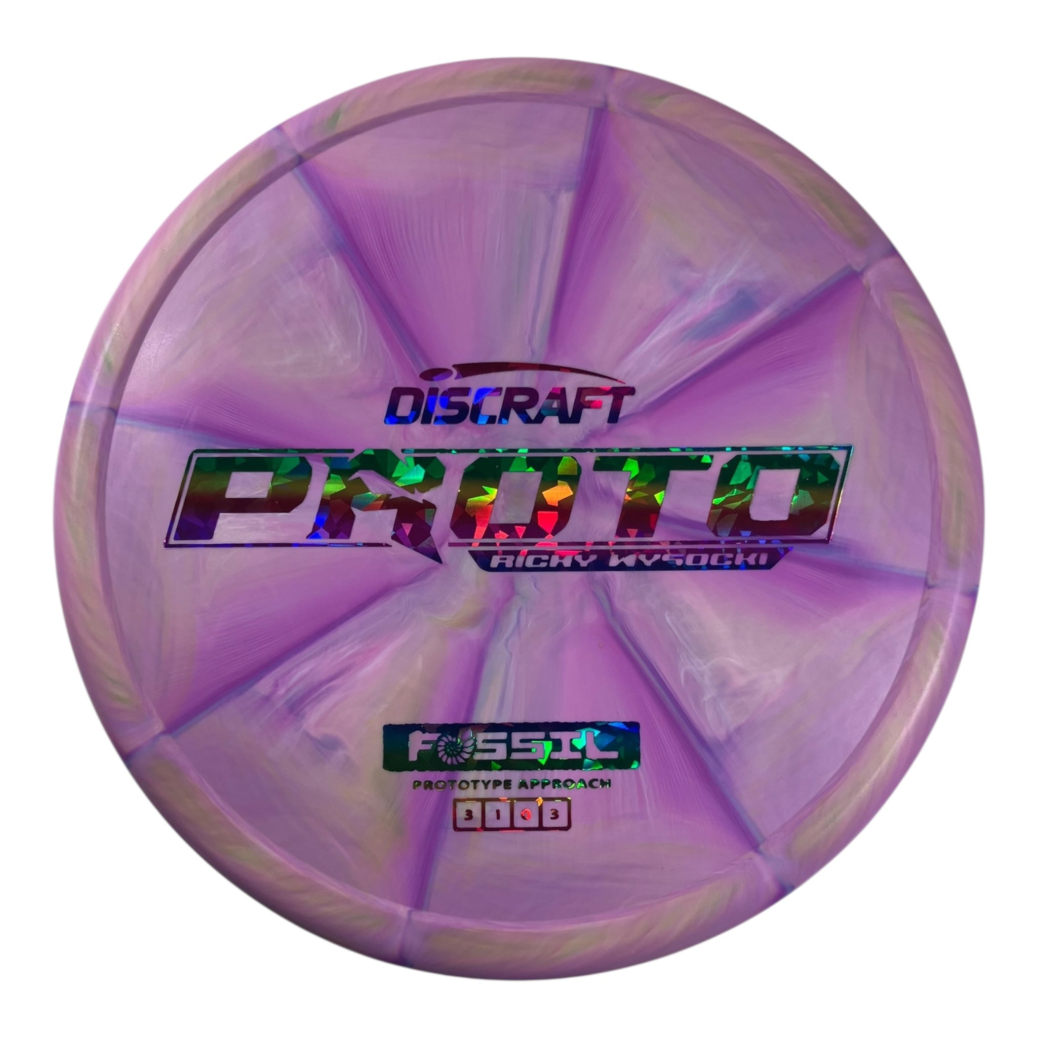 Discraft Fossil | Prototype Putter Blend | Purple/Rainbow 173g (Ricky Wysocki) Disc Golf