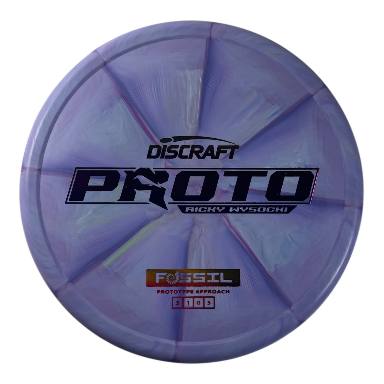 Discraft Fossil | Prototype Putter Blend | Purple/Sunset 173g (Ricky Wysocki) Disc Golf