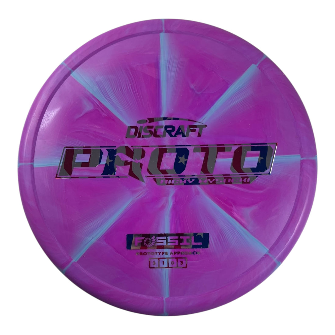 Discraft Fossil | Prototype Putter Blend | Purple/USA 173g (Ricky Wysocki) Disc Golf