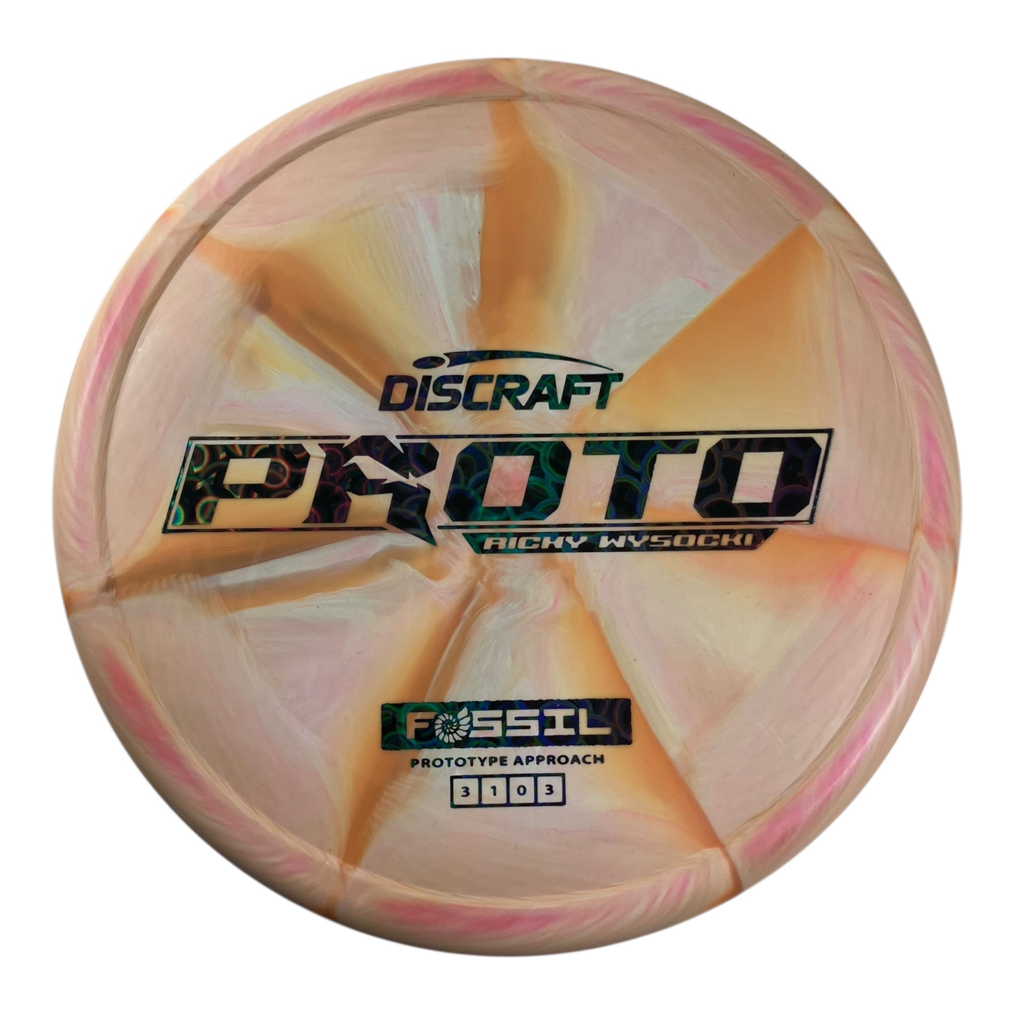 Discraft Fossil | Prototype Putter Blend | Yellow/Circles 173g (Ricky Wysocki) Disc Golf