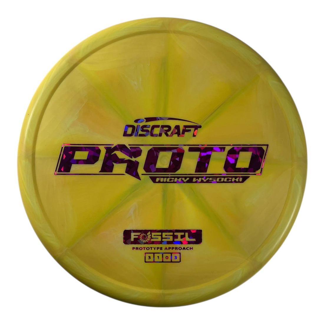 Discraft Fossil | Prototype Putter Blend | Yellow/Pink 173g (Ricky Wysocki) Disc Golf