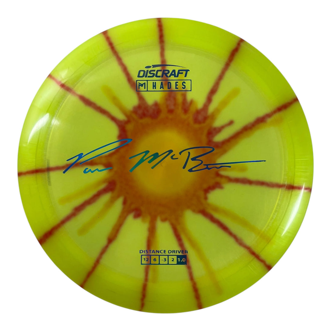 Discraft Hades | Z Line Fly Dye | Yellow/Blue Holo 174g (Paul McBeth) Disc Golf