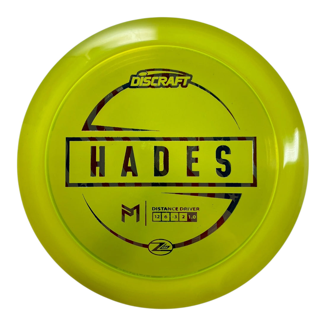 Discraft Hades | Z Lite | Yellow/USA 157g (Paul McBeth) Disc Golf