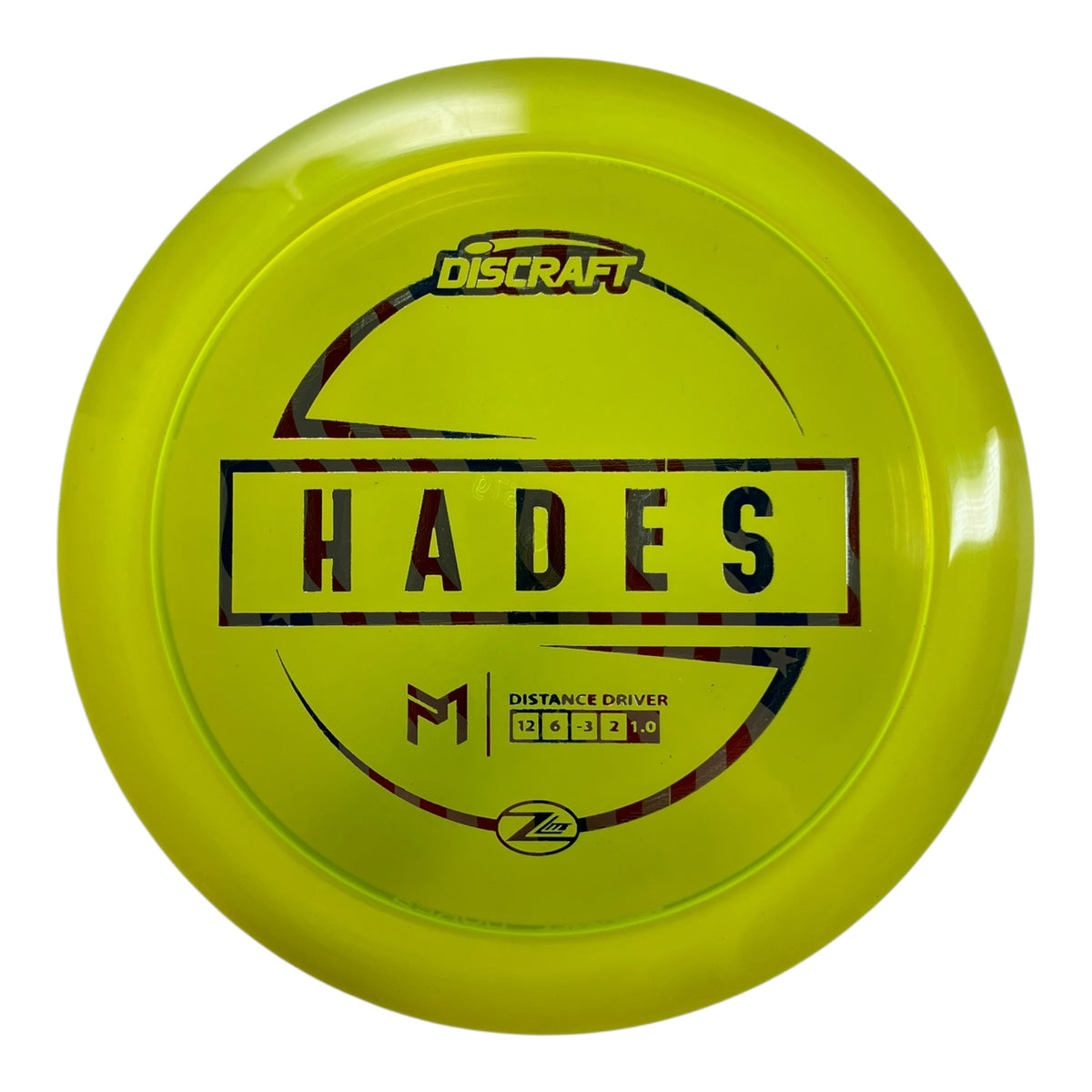 Discraft Hades | Z Lite | Yellow/USA 157g (Paul McBeth) Disc Golf