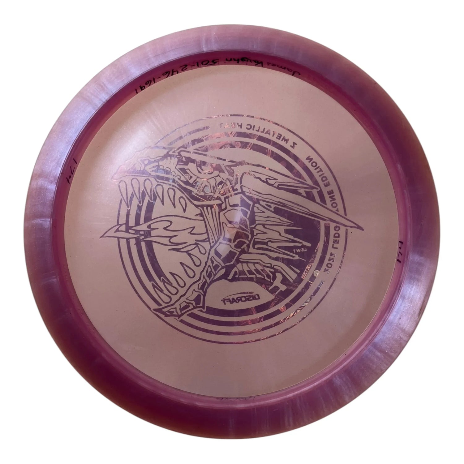 Discraft Heat - Used Excellent | Z Metallic | Pink/Money 174g (Ledgestone 2022) Disc Golf