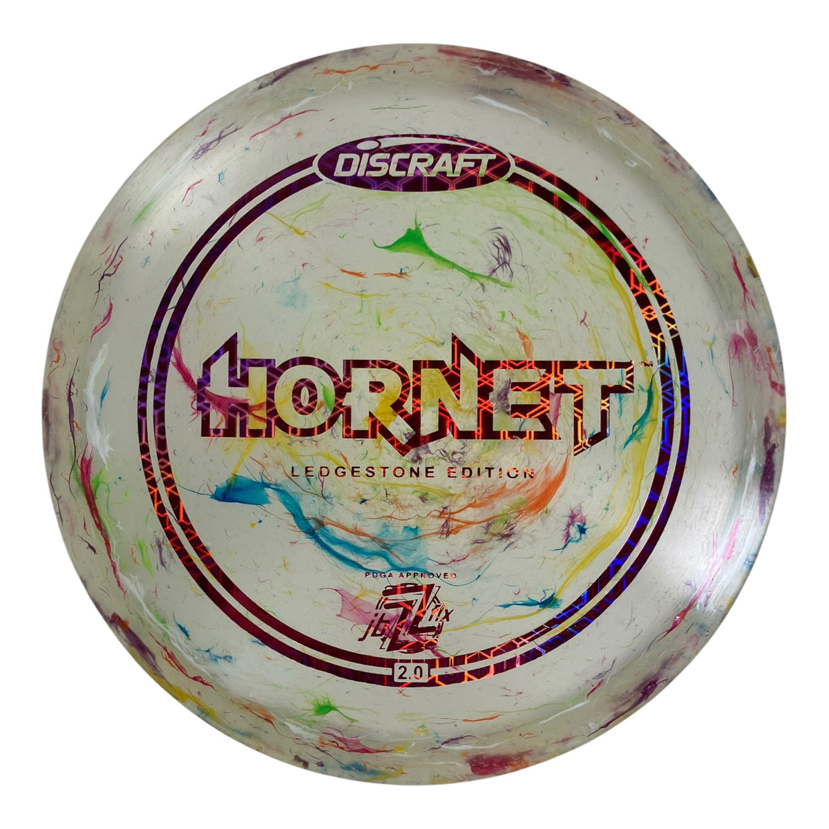 Discraft Hornet | Jawbreaker Z FLX | Clear/Pink Holo 165g (Ledgestone) Disc Golf
