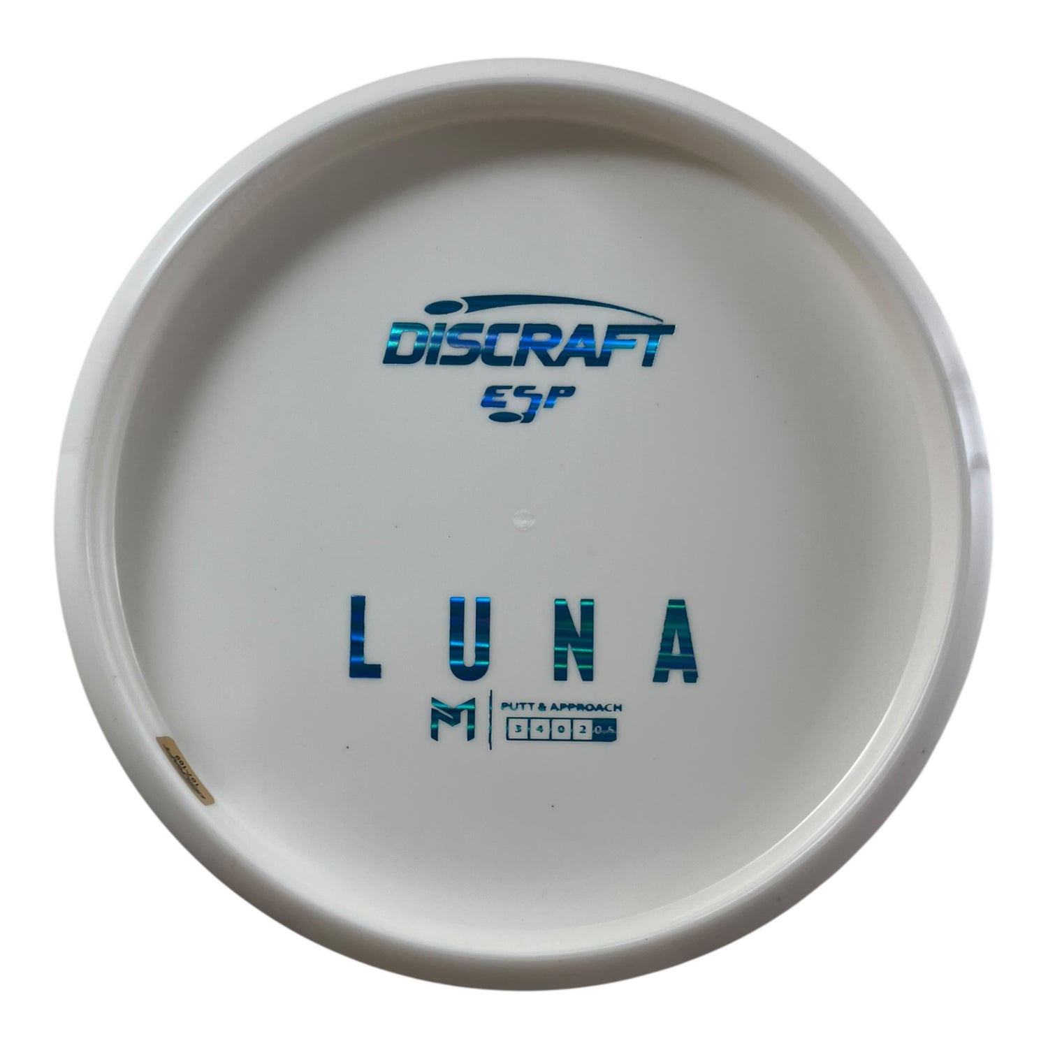 Discraft Luna | ESP | White/Blue Holo 169g (Paul McBeth Bottom Stamp) Disc Golf