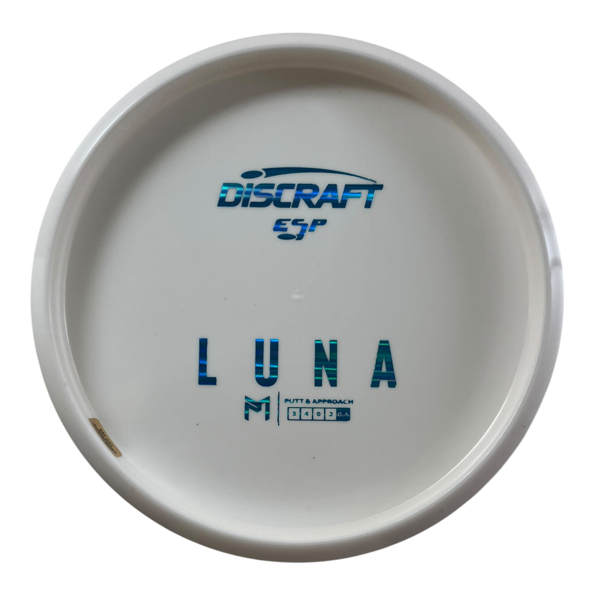 Discraft Luna | ESP | White/Blue Holo 169g (Paul McBeth Bottom Stamp) Disc Golf